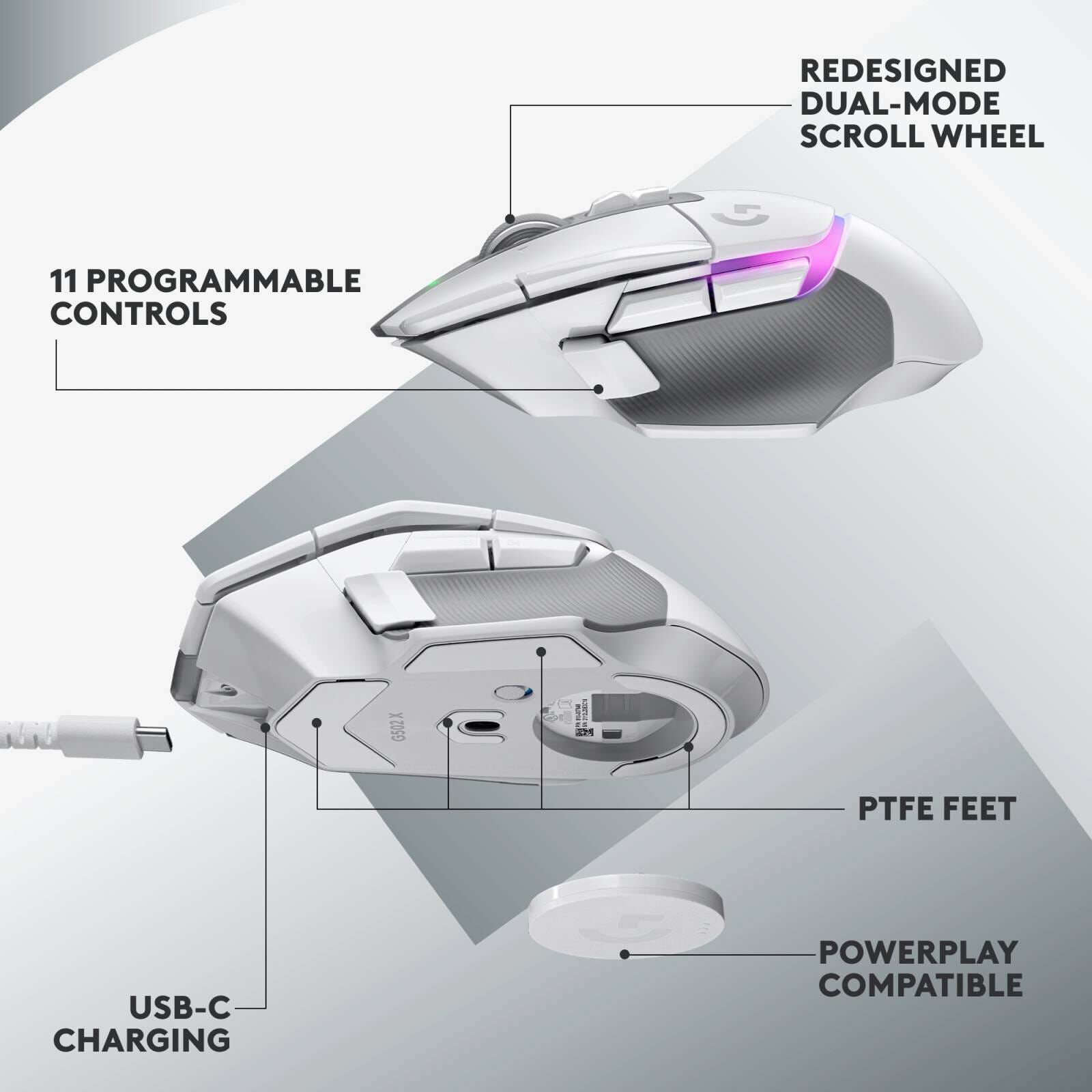 LOGITECH G502 X Plus Lightspeed Rgb Mse White 910-006173-image 21