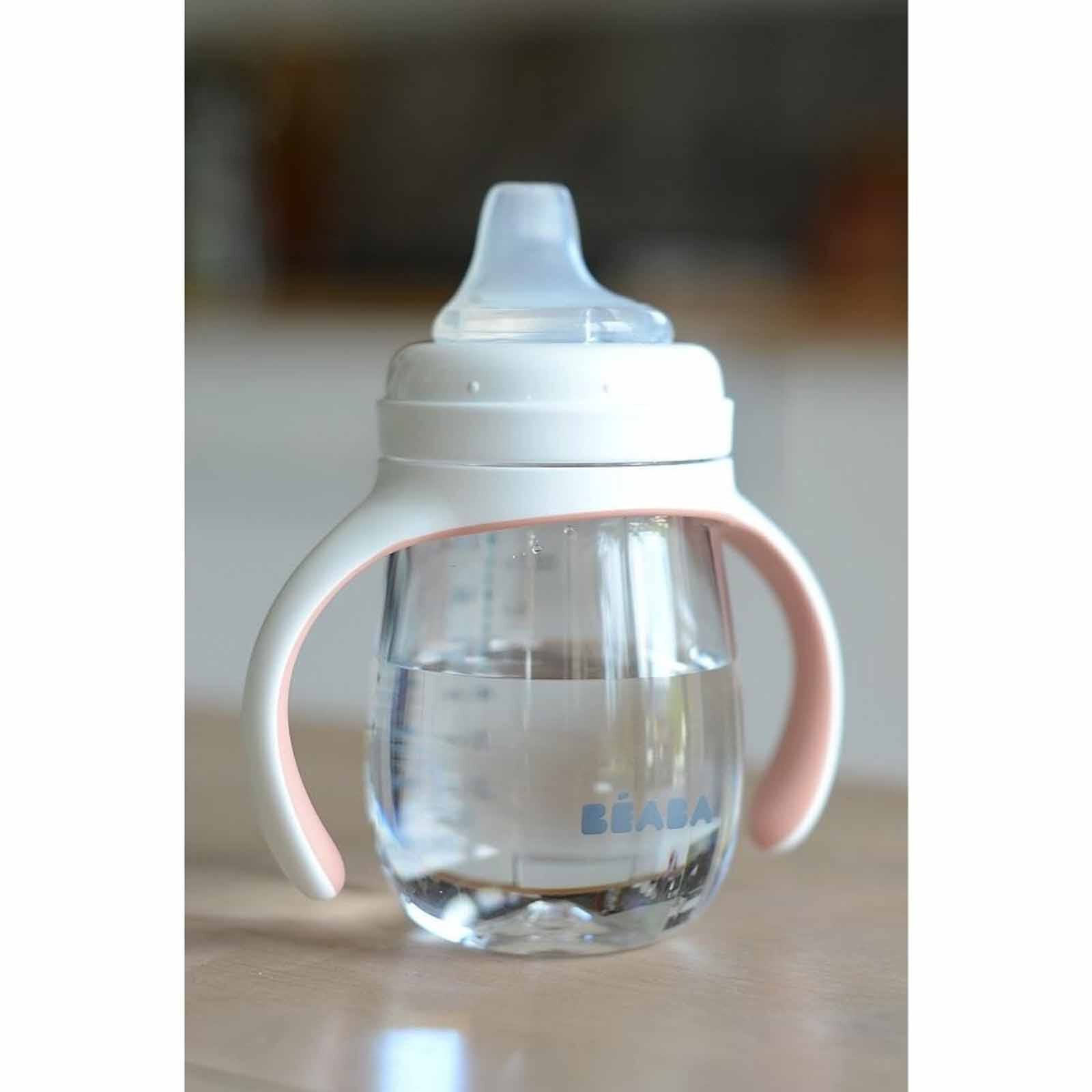 BEABA To Sippy Learning Cup 210ml - Vintage Pink (online) 2 IN 1 BOTTLE-image 3