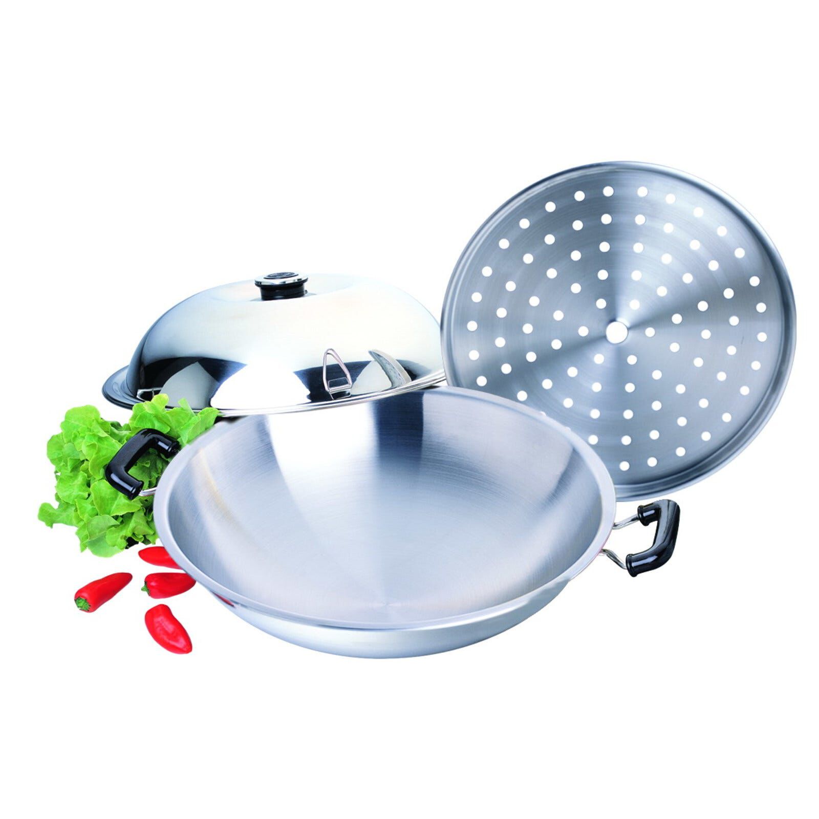ZEBRA Wok 42cm W/lid 176202