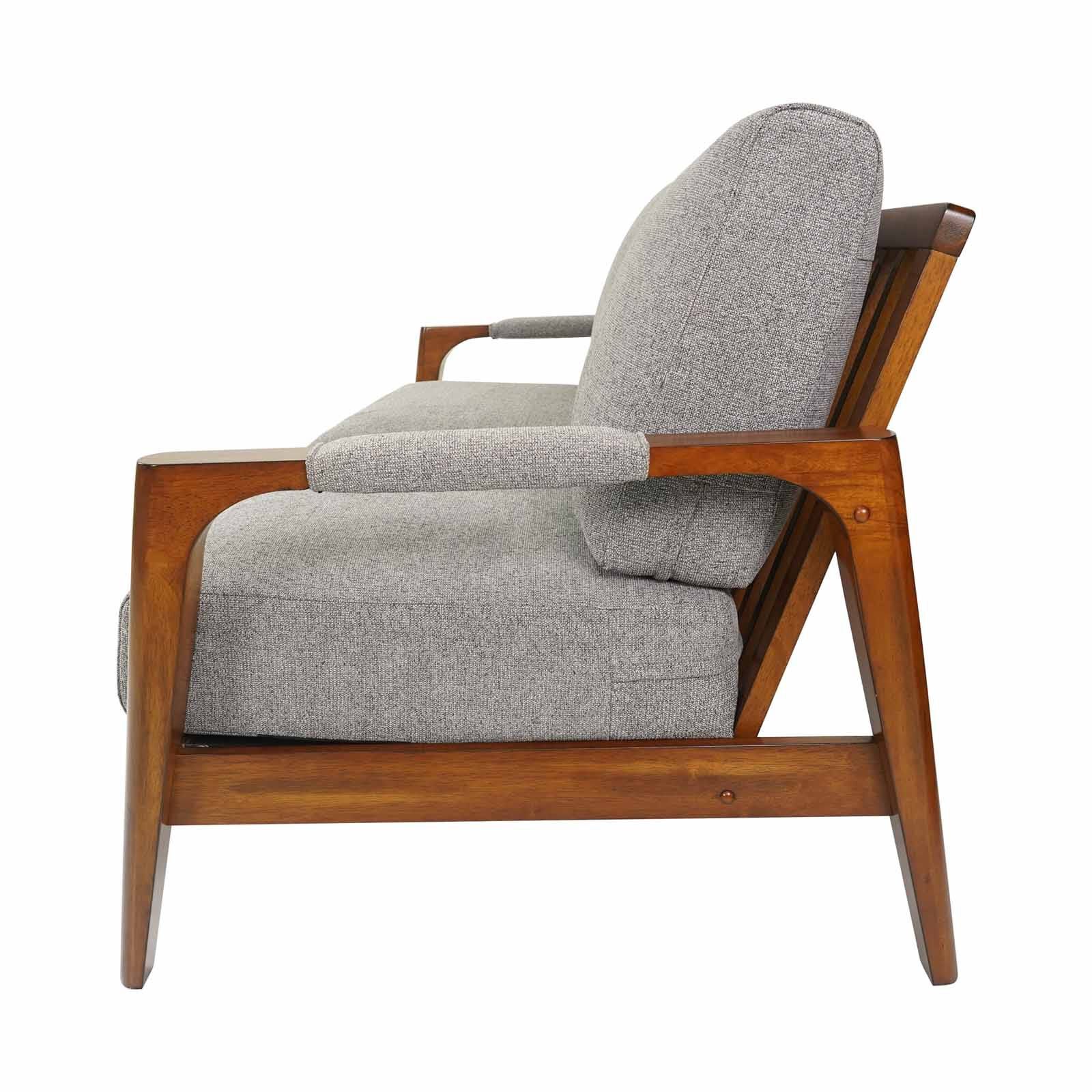 MUZE 3 Seater Sofa (fab) Grey Fabric Sofa PERLIS-image 5