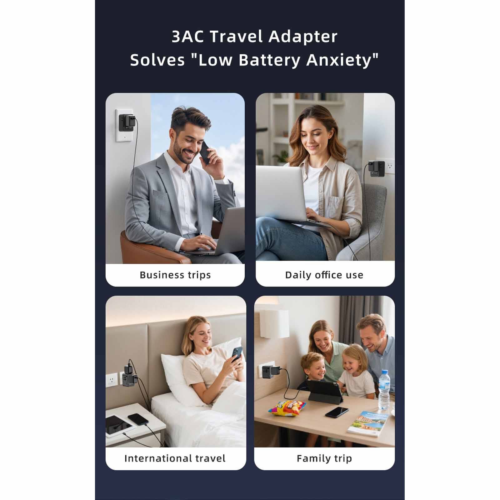 MAZER Infinitetravel 3c/2a Usb Pd70w + 3xac International Travel Adapter - Black M-TC270-BK-image 13