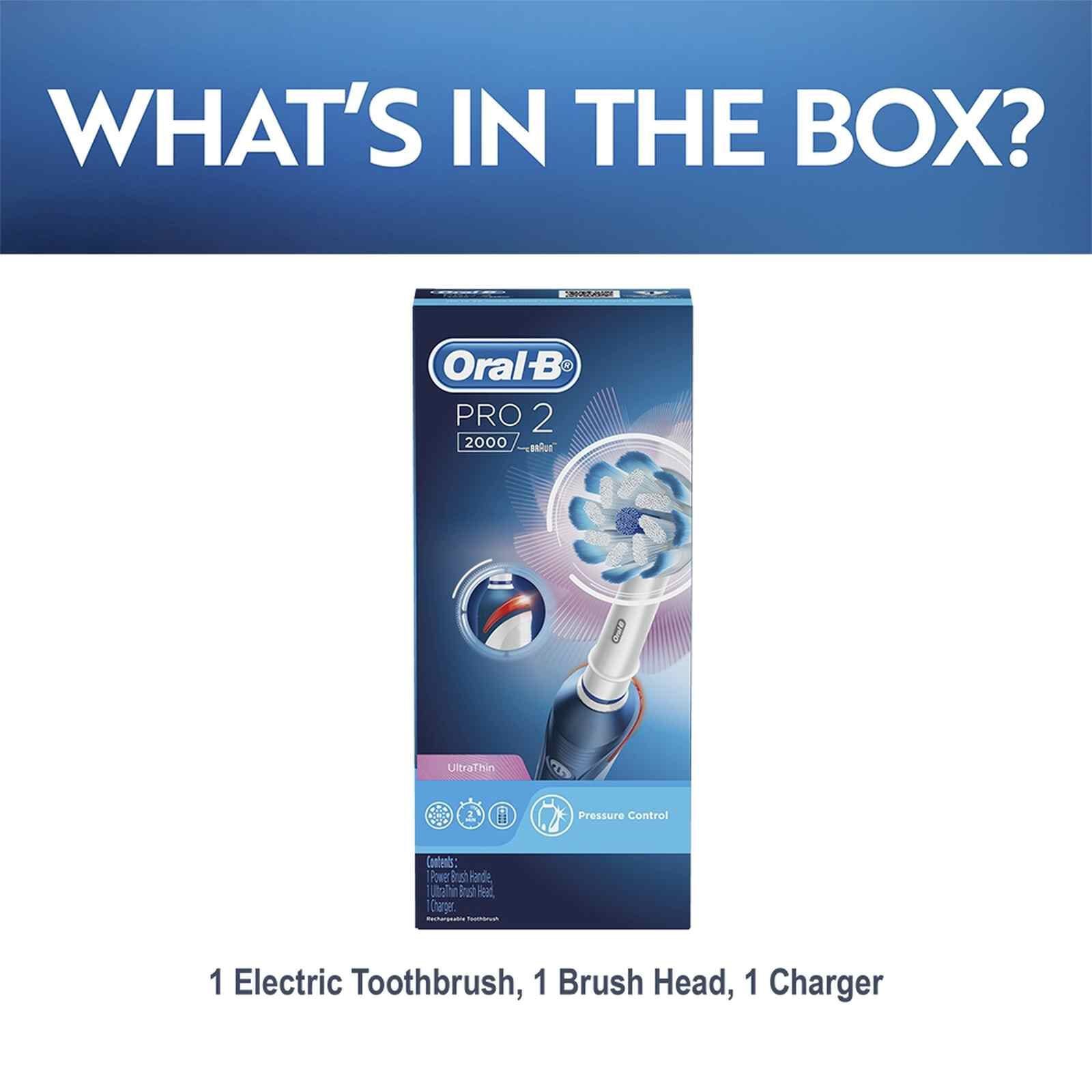 ORAL-B Pro 2000 Rechargeable Toothbrush D 501.513.2 BLUE (2000)-image 5
