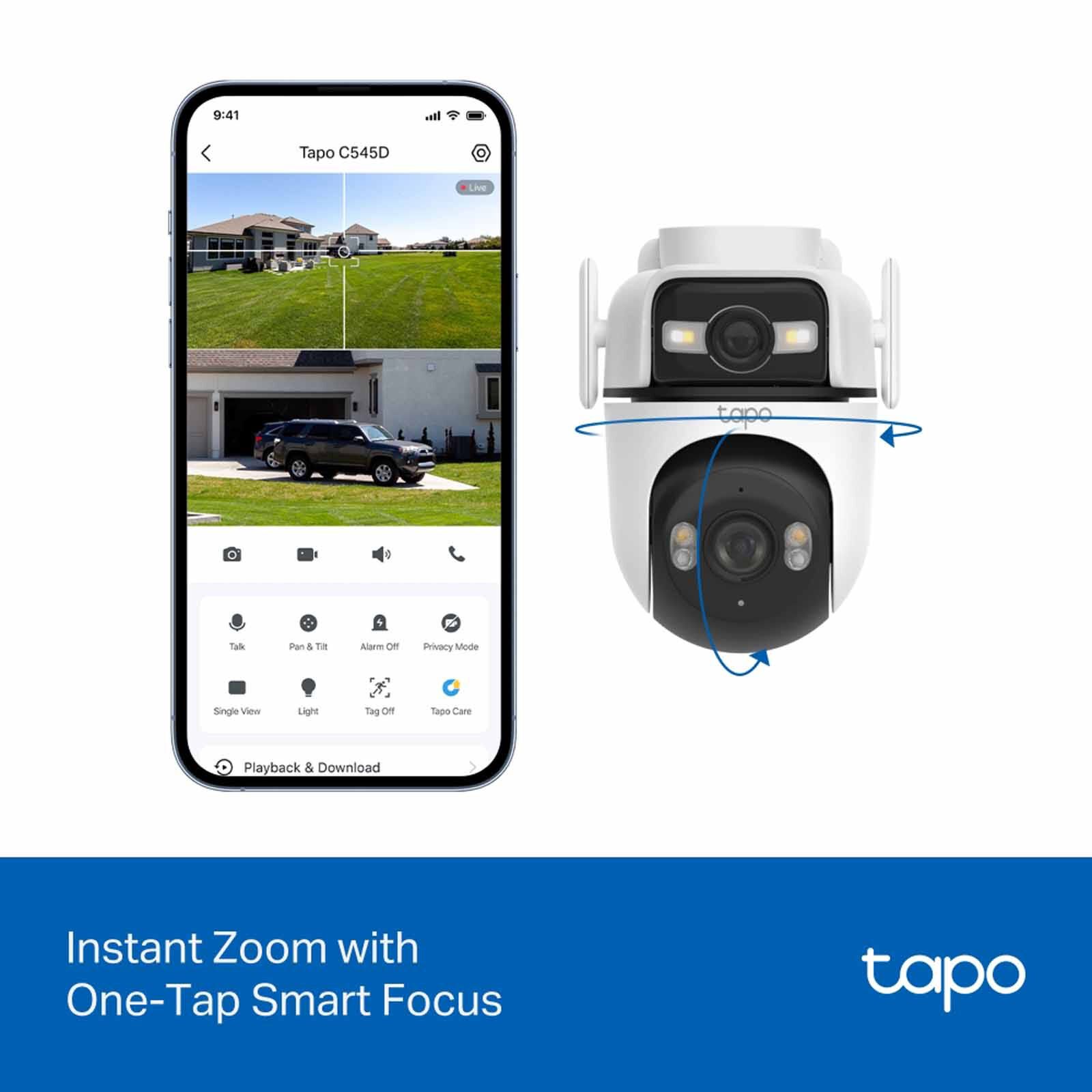 TP LINK Outdoor Dual Lens Pan/tilt Security Camera TAPO C545D-image 5