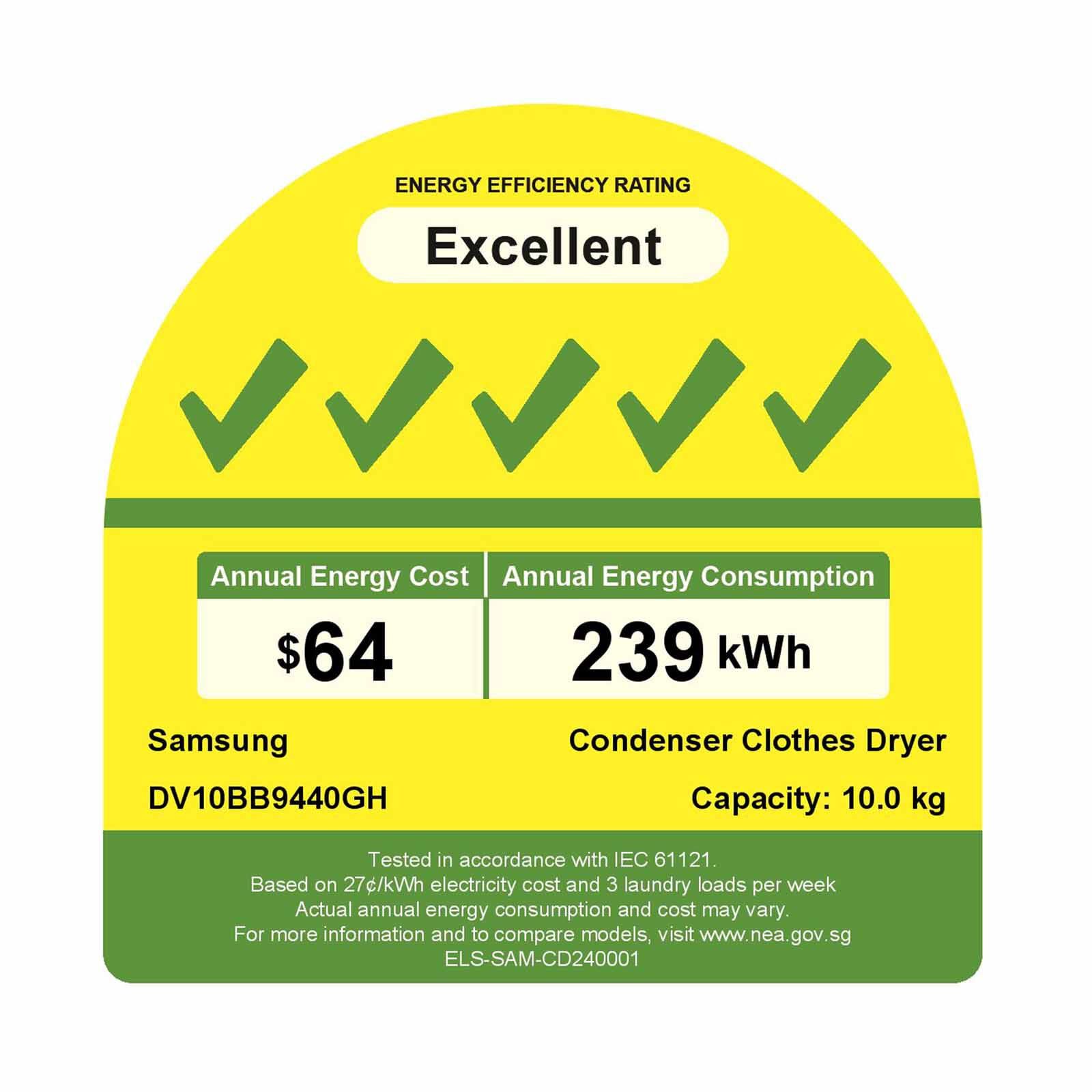 SAMSUNG Heat Pump Dryer (10kg) DV10BB9440GHSP-image 6