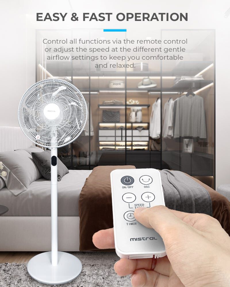 MISTRAL 16 In Dc Stand Fan -white MIF407R-image 10
