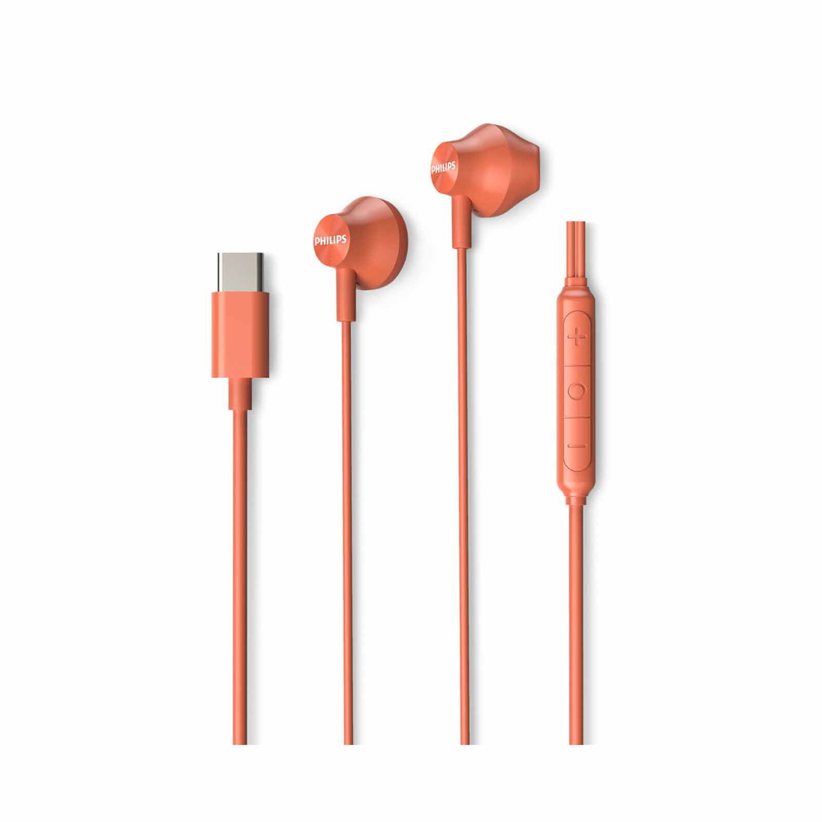 PHILIPS Wired In-ear, 1.2m, 14.2mm Neodymium Driver, Built-in Mic, Play/pause Button TAE2000OR/97-image 2