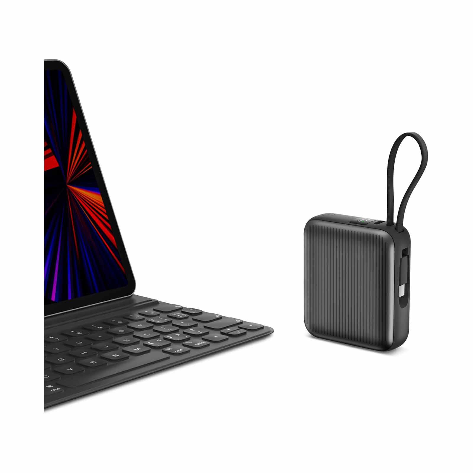 ENERGEA Integra Mini 35, 10000mah Powerbank With Built In Usb-c Cable Pd35w - Gun INT-MINI35-GUN-image 2