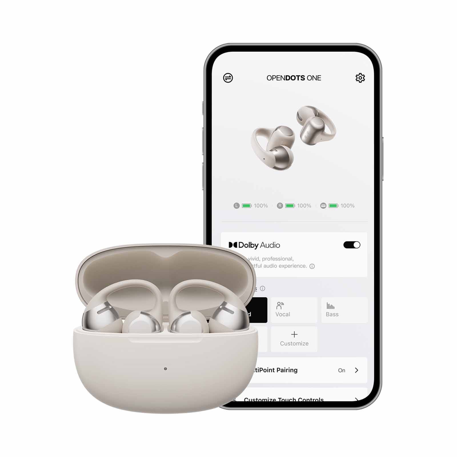 SHOKZ Opendots One Open-ear True Wireless Earbuds - Grey E310-ST-GY-image 6