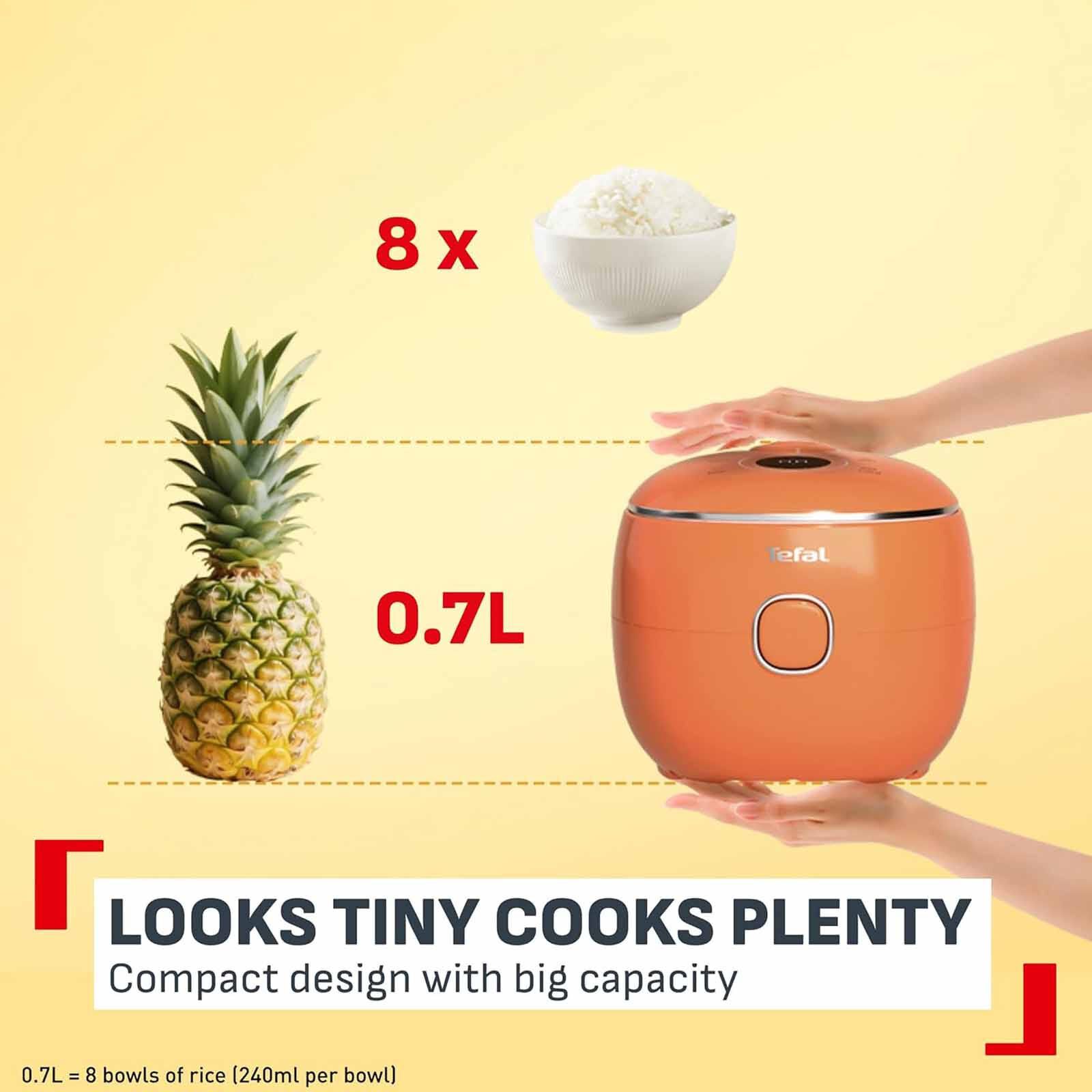 TEFAL Pop Fuzzy Logic Rice Cooker (0.7l) - Terracotta RK535T-image 2