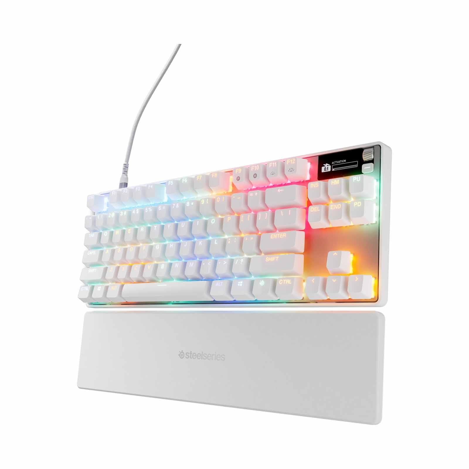 STEELSERIE Omnipoint Keyboard Us + Magnetic Wrist Rest (gen 3) - White APEX PRO TKL-image 2