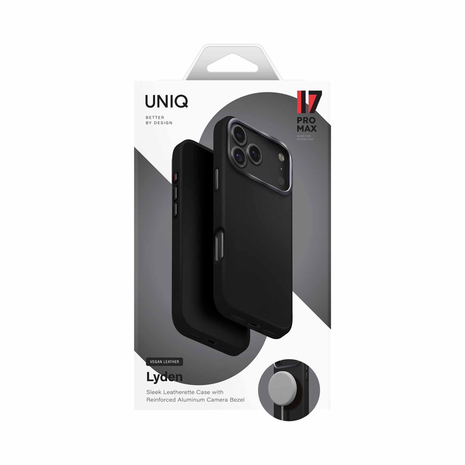 UNIQ Hybrid Iphone 17 Pro Max (2025) 6.9 Magclick Charging Lyden - Dallas Black UNIQ-IP6.9P(2025)-LYDMDBLK