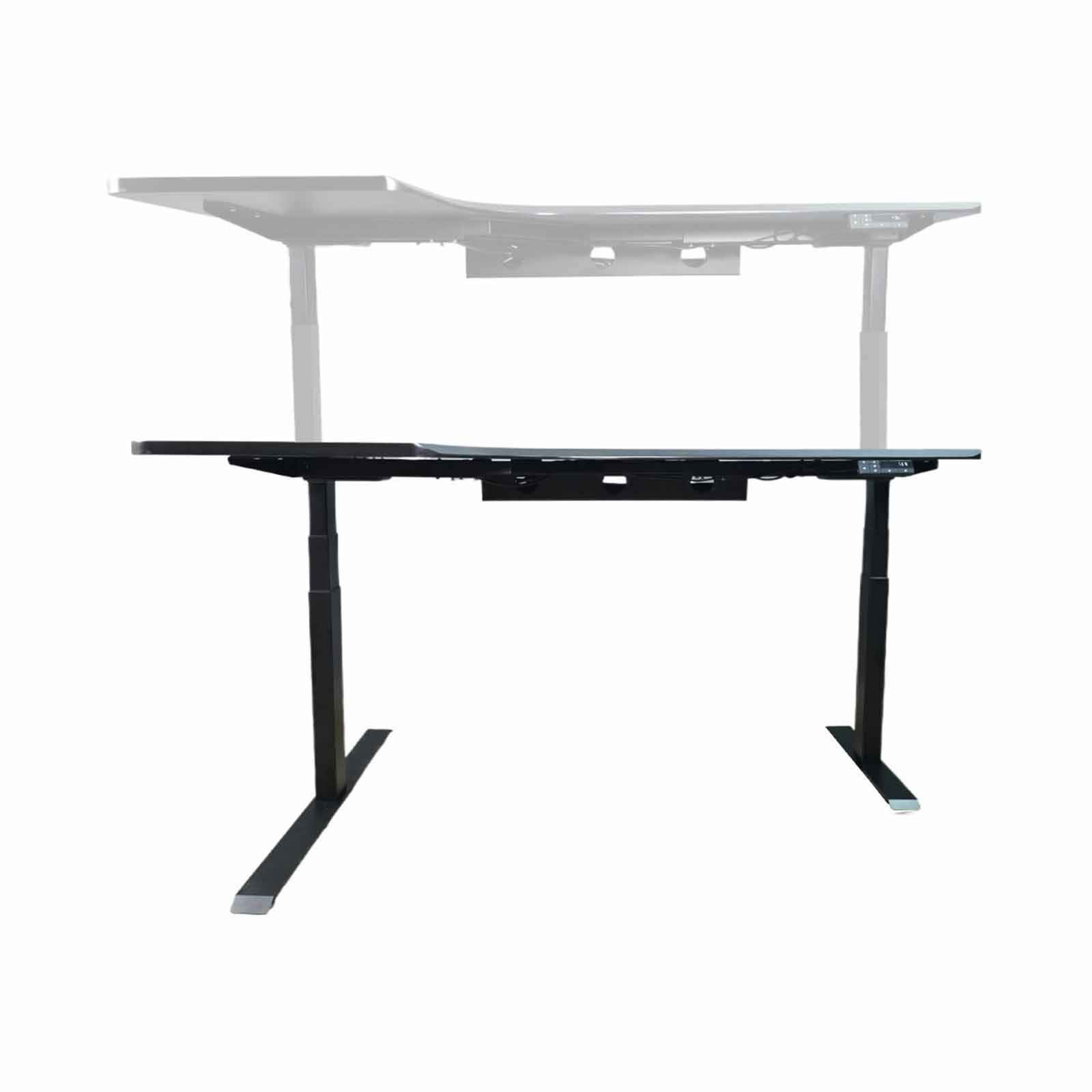 TABLEHOLIC Electric Height Adjustable Table (black) - 180x118cm Left L-DESK-image 4