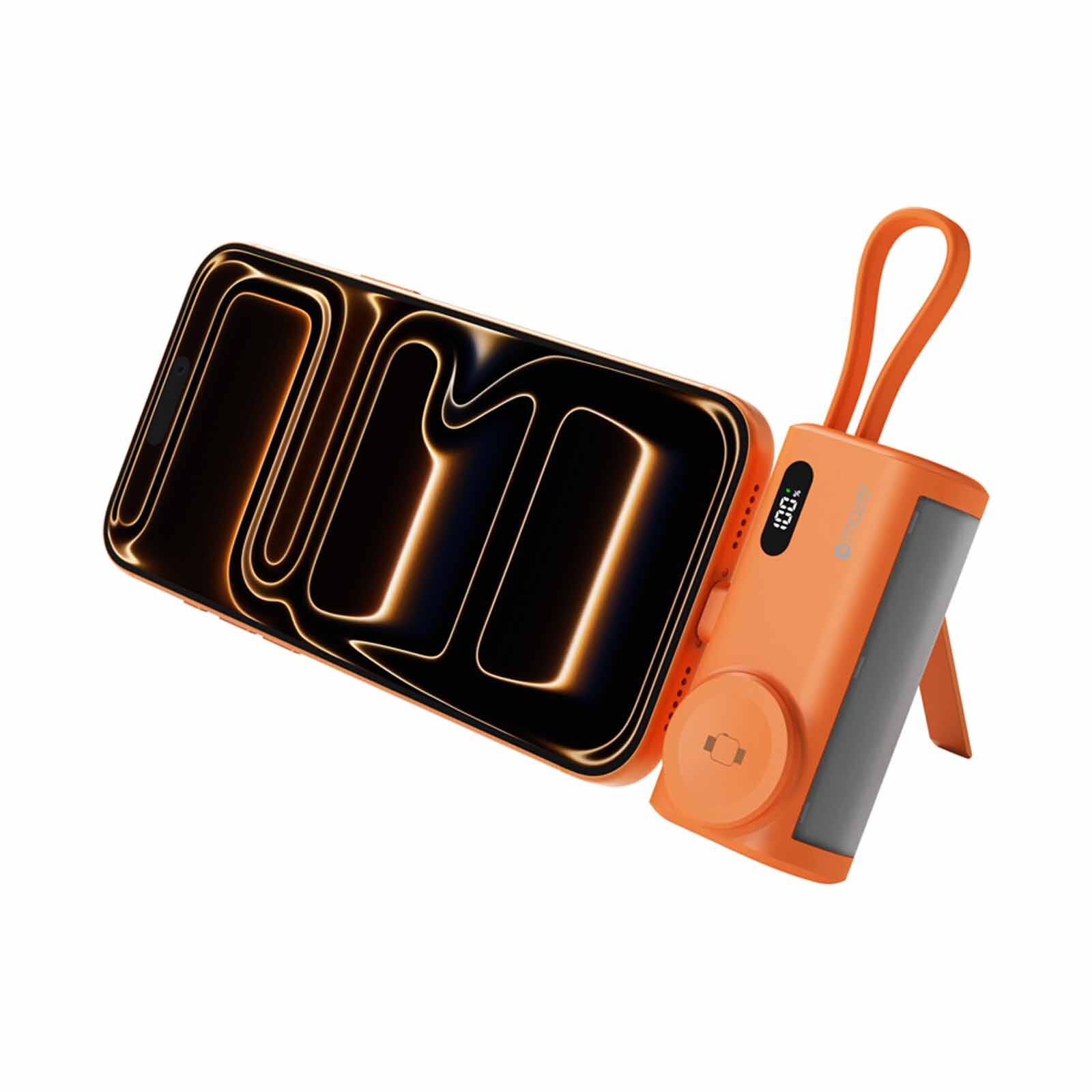 MAZER Powermate 5000mah/pd20w With Apple Watch Charging Powerbank - Cosmic Orange M-PC5.0W-CO-image 2