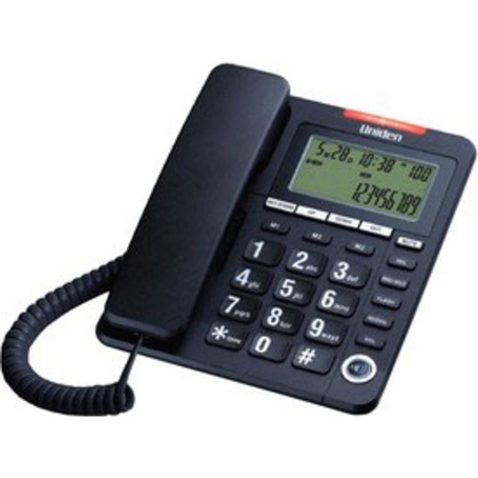 UNIDEN Single Corded Phone Black AS7408 BLACK