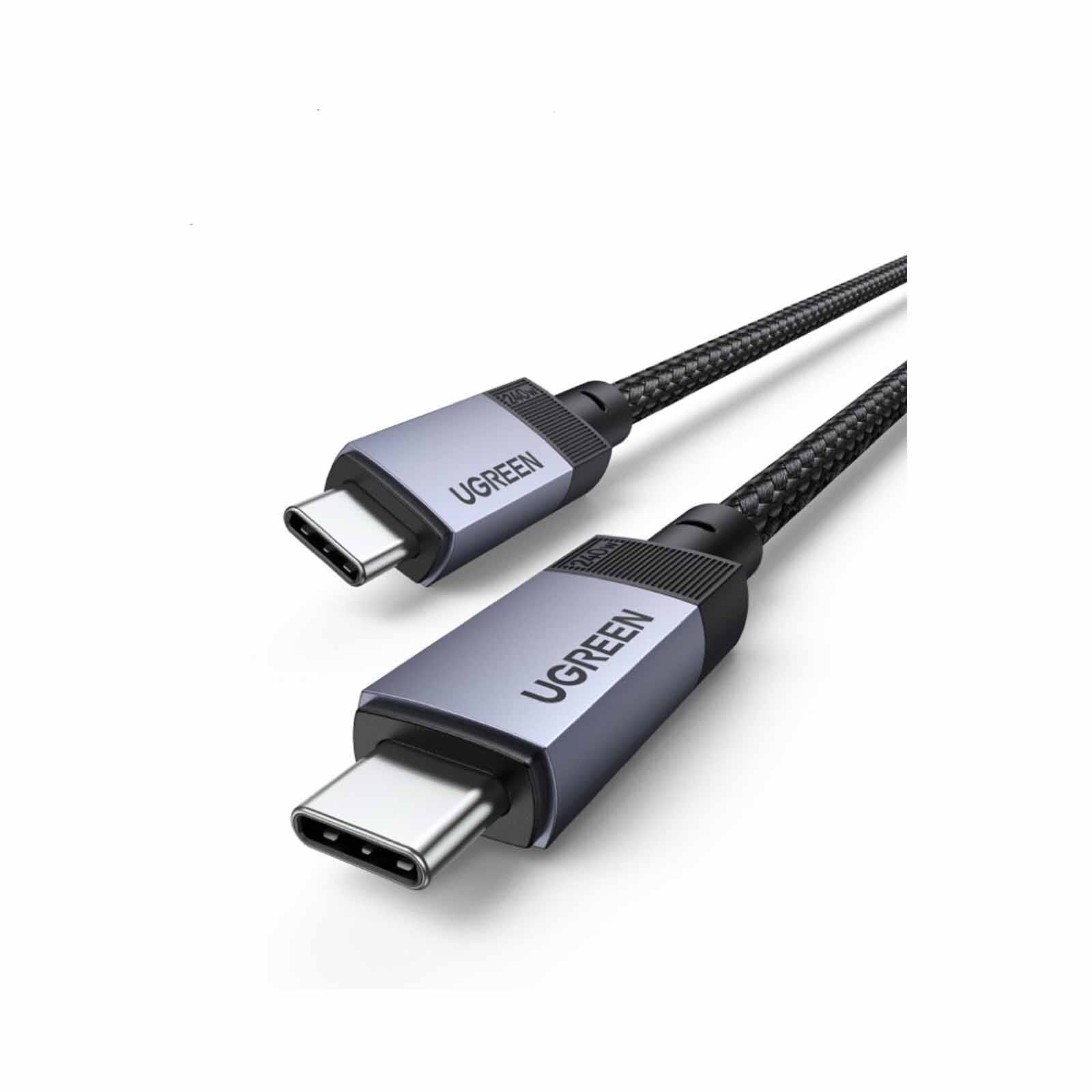 UGREEN 240w Usb-c To Usb-c Cable, Gen4.0, 40gbps, 1m (aluminum Shell Braided Model) - Gray 65175-image 4