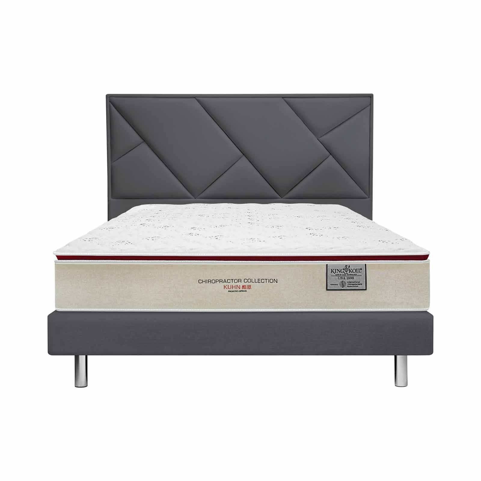KINGKOIL Super Single Size Mattress W/bedframe And Headboard CHIROPRACTOR COLLECTION KUHN-image 1