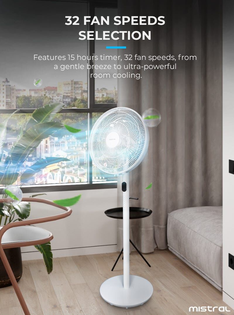 MISTRAL 16 In Dc Stand Fan -white MIF407R-image 7