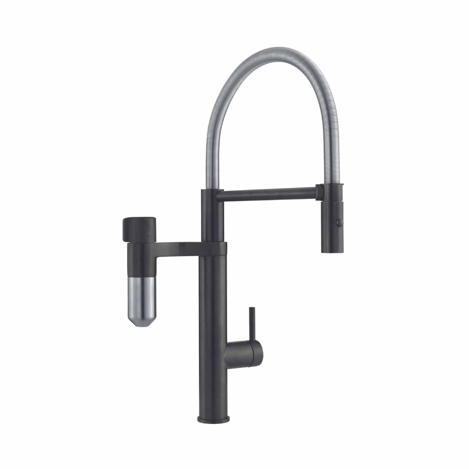 FRANKE Franke Tap Vital Capsule Filter Tap Semi-pro Industrial Black & Steel Optic Vital 242 - Exclude Inst VITAL 242-image 1