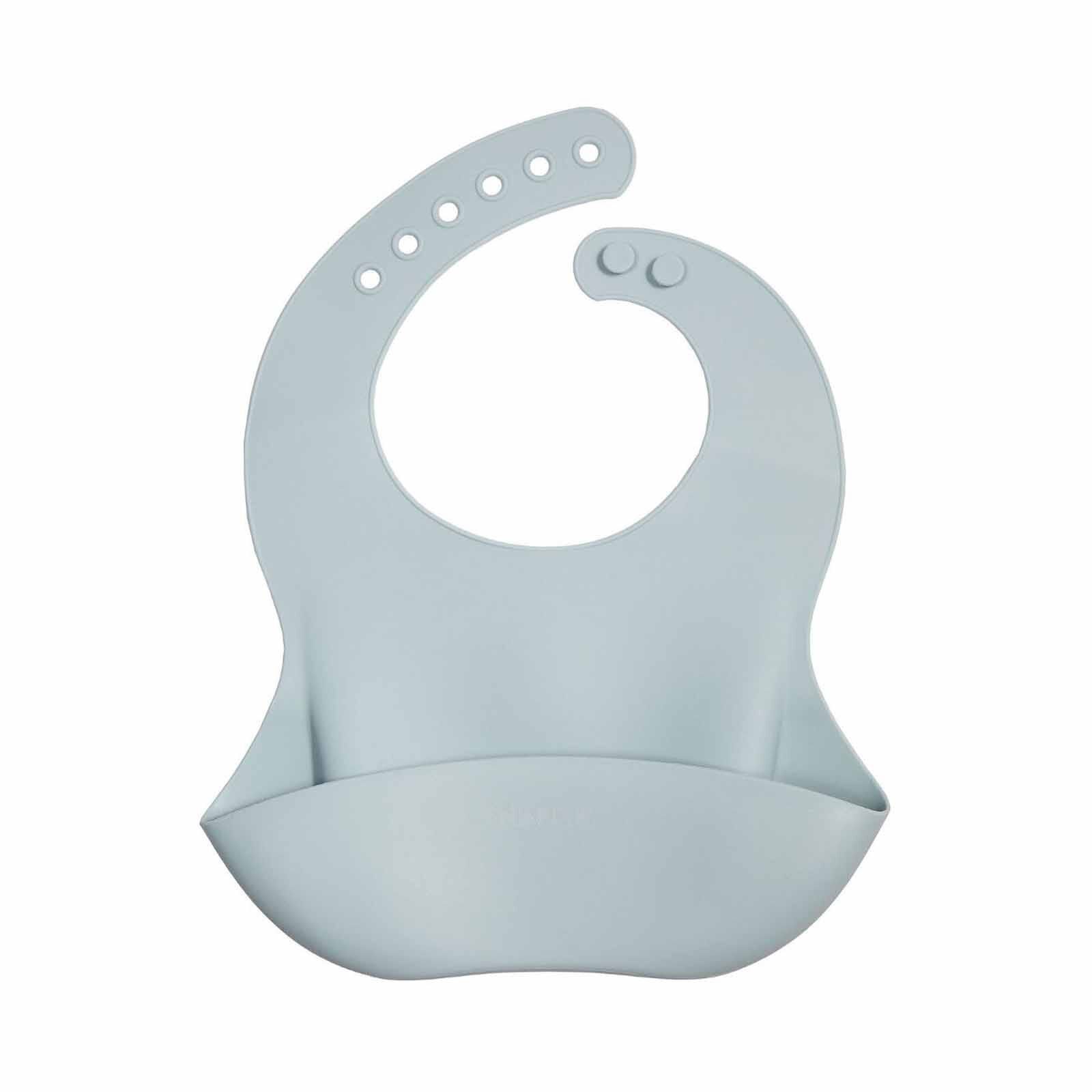 SNAPKIS Dusty Blue SIL BIB