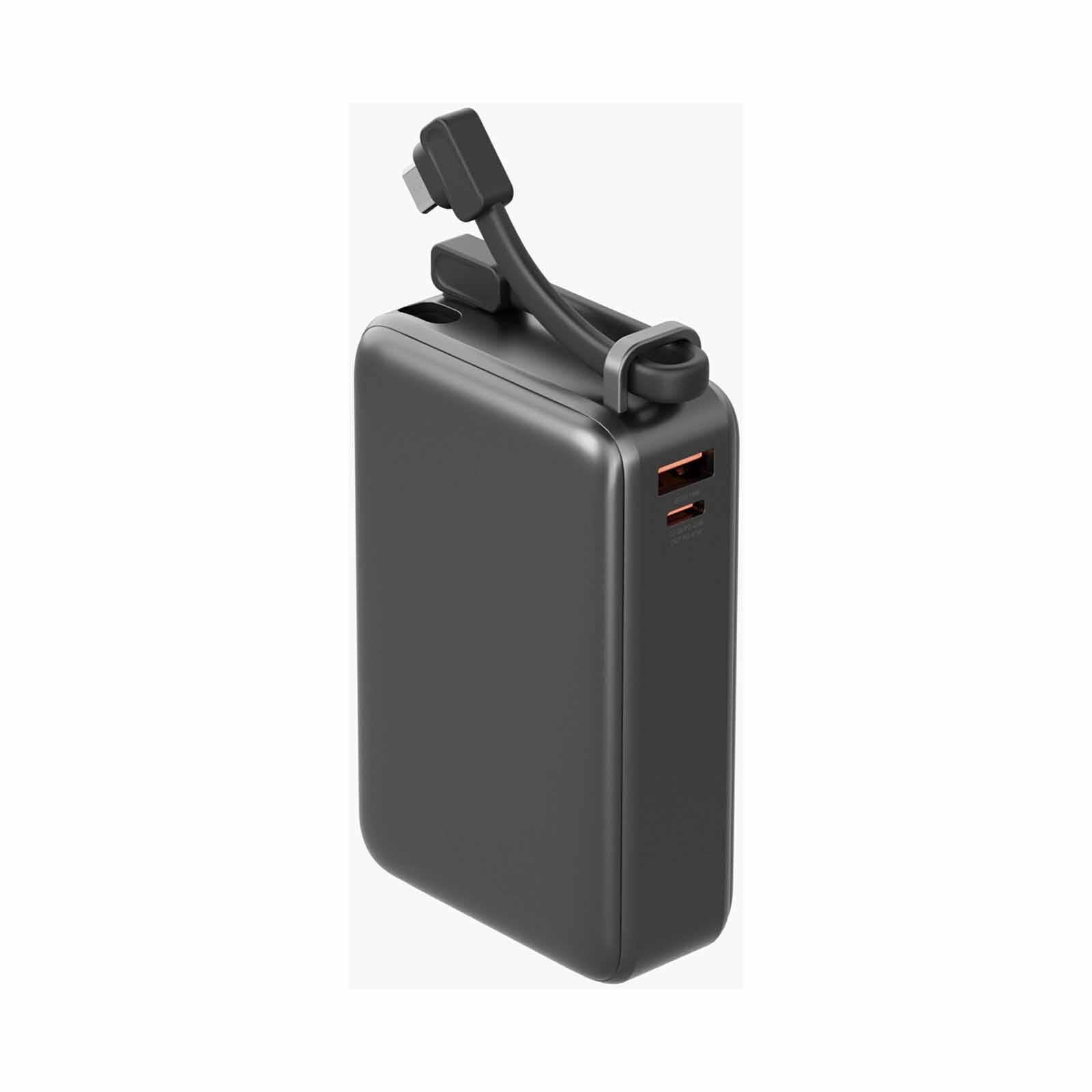 ENERGEA Compac Ultra 67, 20000mah Powerbank With Built In Usb-c Cable Pd67w - Gun CP67-20K-GUN-image 3