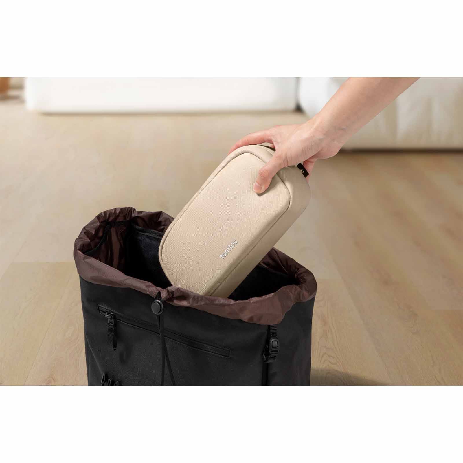 TOMTOC Light-t12 Electronic Accessory Pouch 1l - Natural Sand T12S1K3-image 8