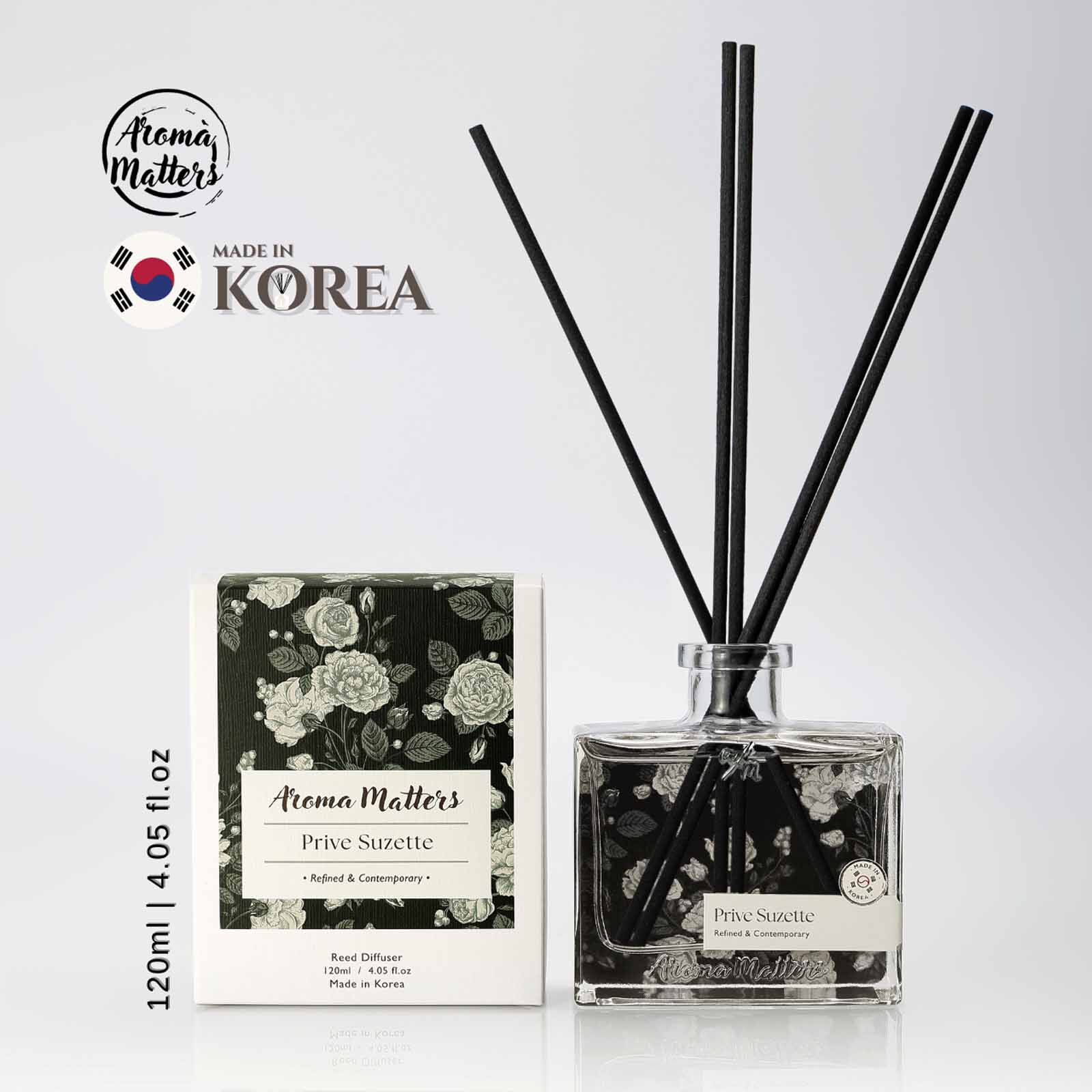 AROMA MATT Prive Suzette Reed Diffuser 4.05 Fl.oz (120ml) BOTTLE120-PRIVE SUZETTE