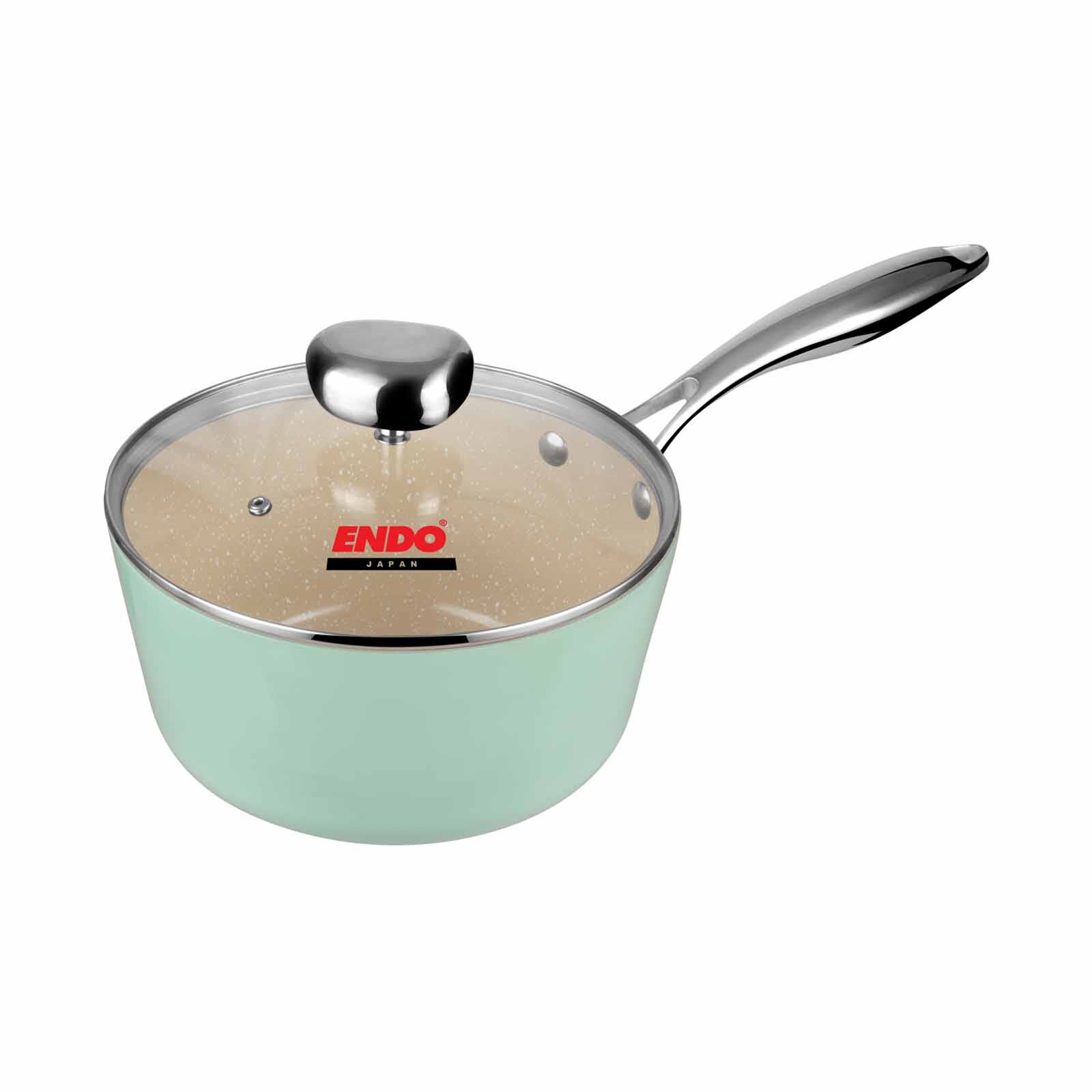 ENDO Wagashi 20cm Saucepan - Green E-WGS-20SA - GREEN