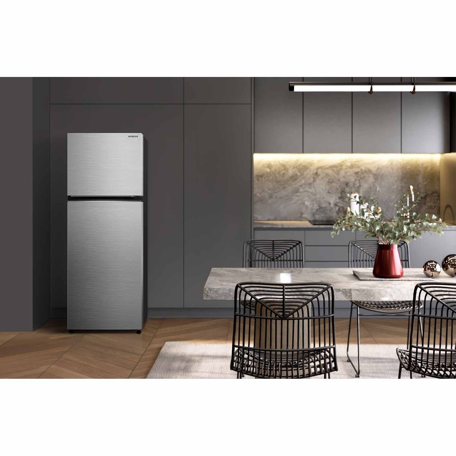 HITACHI 2 Door Top Mount Freezer Fridge (374l) - Inox HRTN6408SXSG-image 7