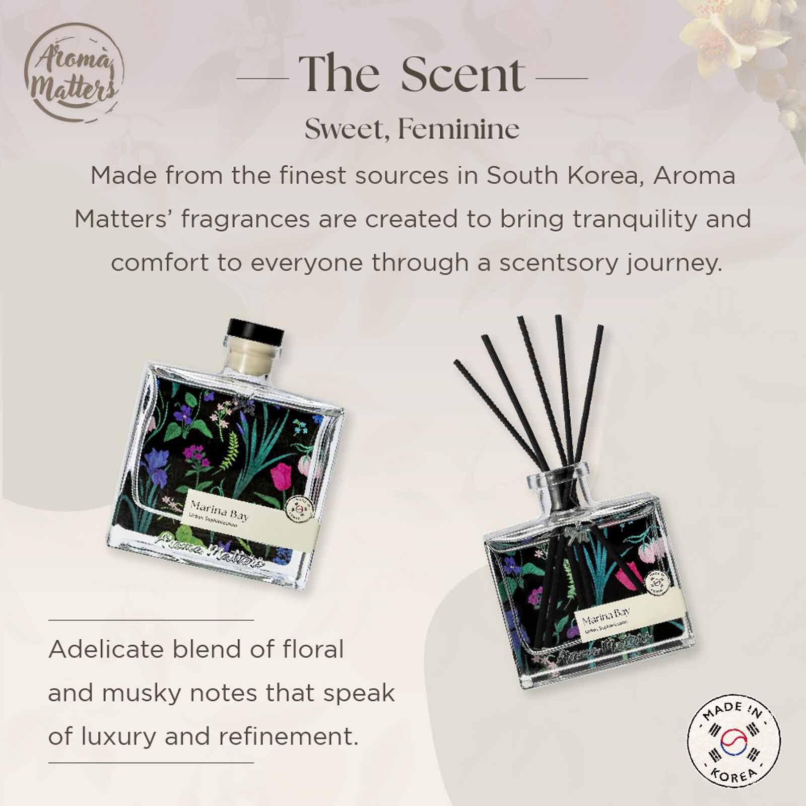 AROMA MATT Marina Bay Reed Diffuser 8.45 Fl.oz (250ml) BOTTLE250-MARINA BAY-image 3