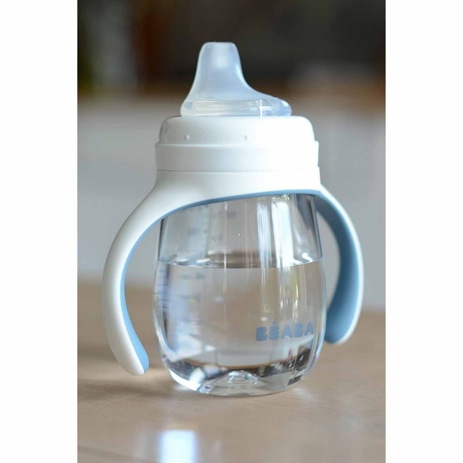 BEABA To Sippy Learning Cup 210ml -windy Blue (online) 2 IN 1 BOTTLE-image 5