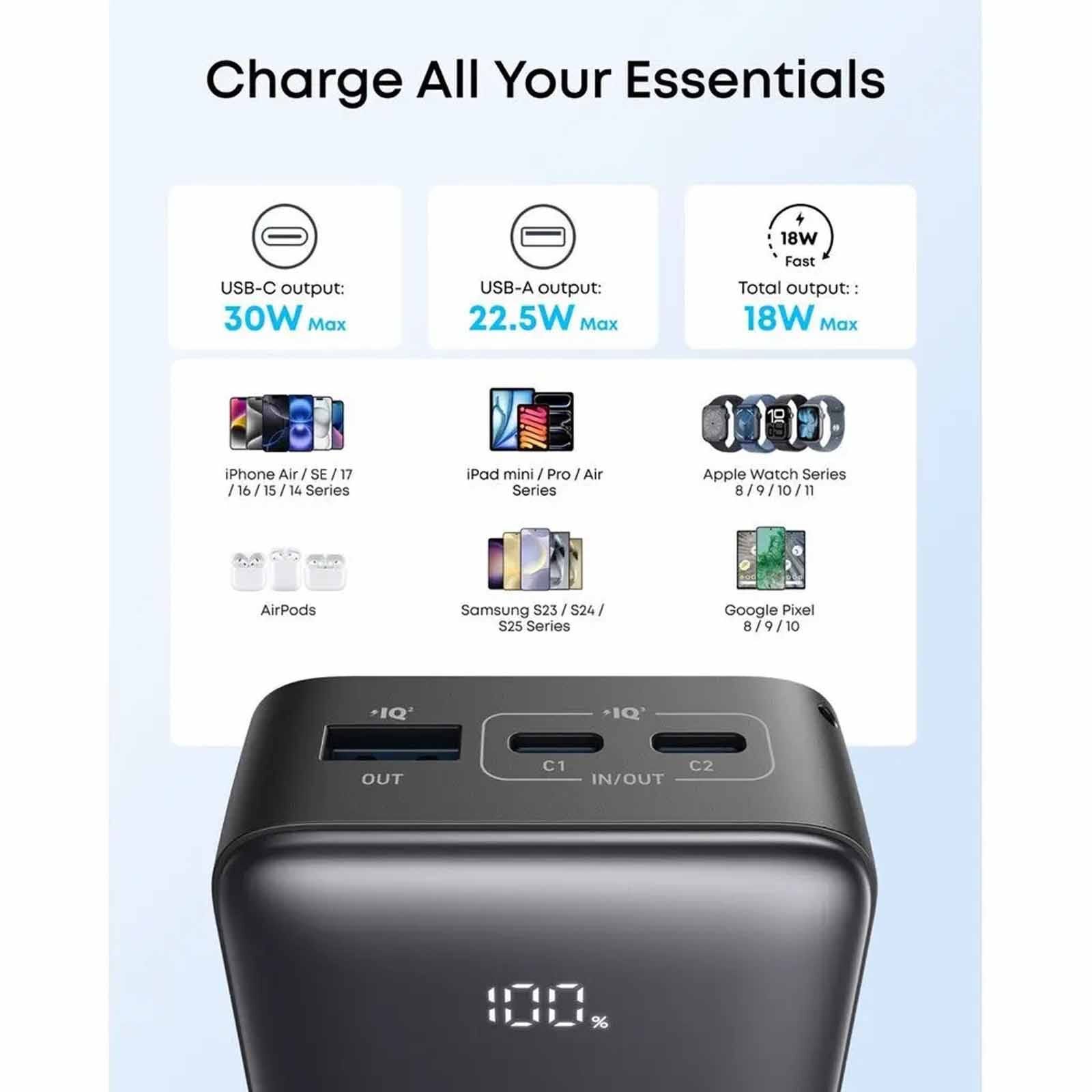 ANKER Zolo Powerbank 10000mah 30w Fast Charging Compact Portable Charger A110JH11-image 3