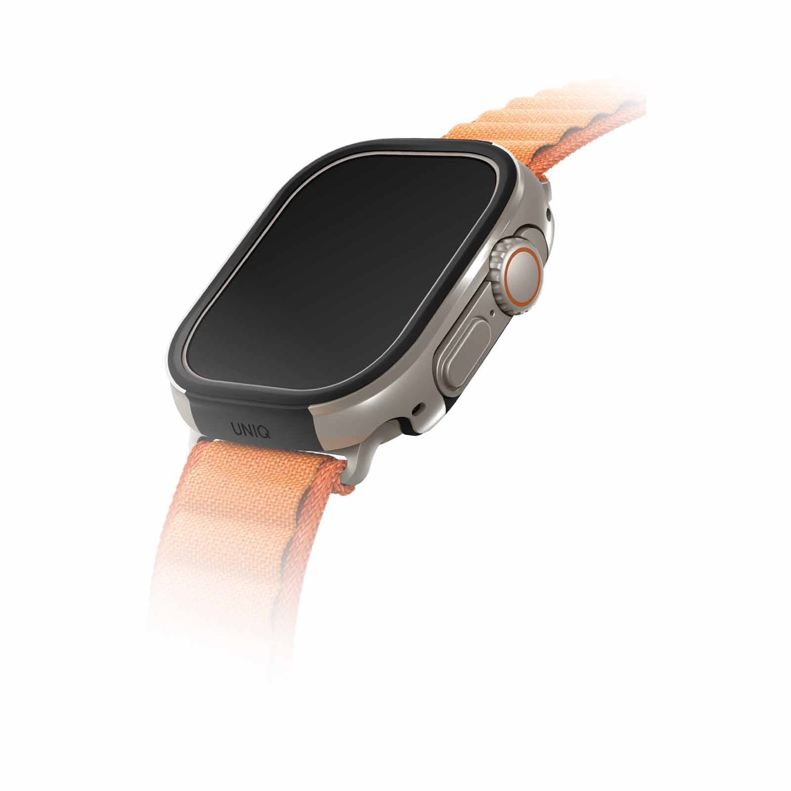 UNIQ Valencia Watch Case For Apple Watch Ultra 49mm - Titanium (silver) UNIQ-49MM-VALSIL-image null