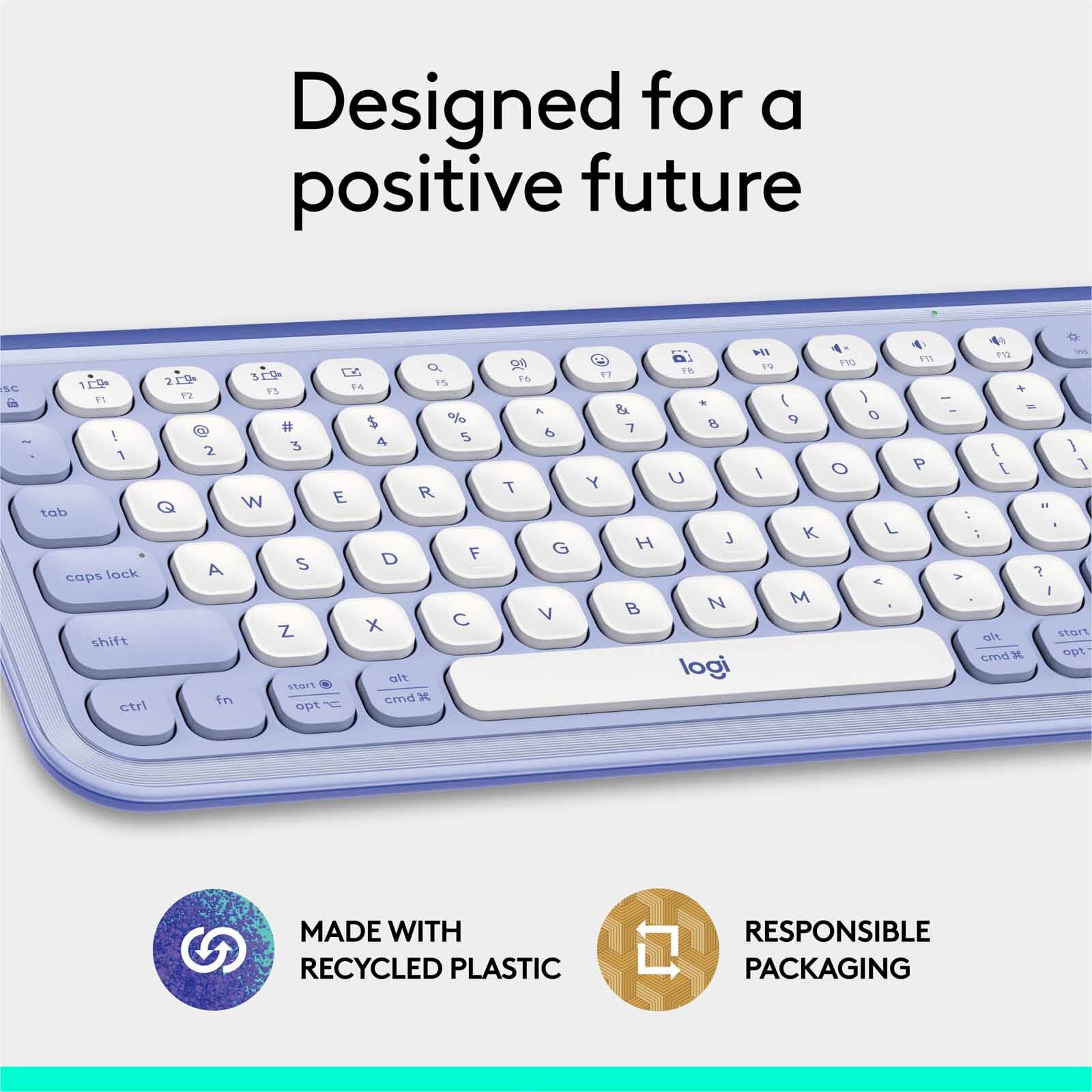 LOGITECH Pop Icon Keys Wl Kb - Lilac 920-013086-image 15