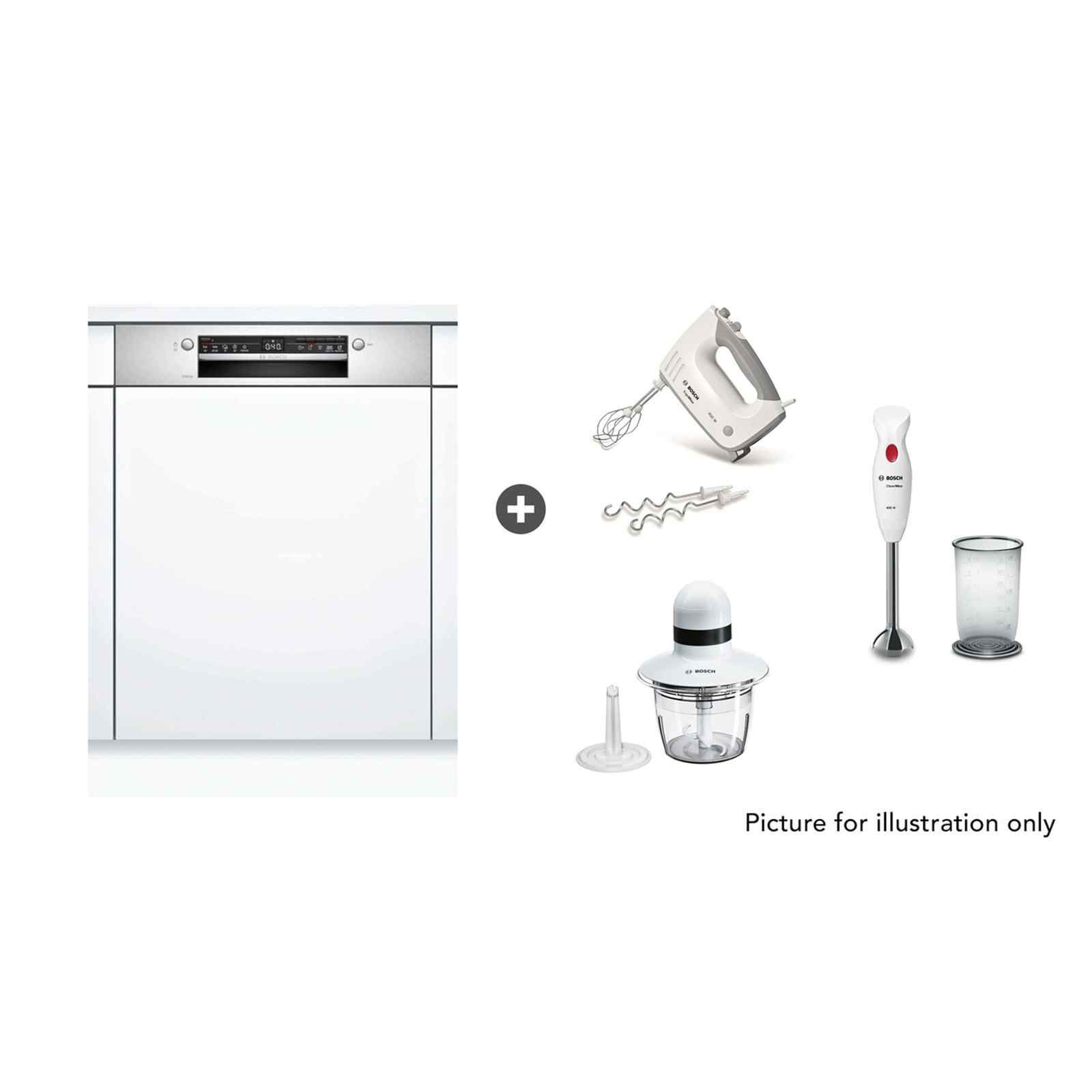 BOSCH Bundle Built In Dishwasher+ergomix Hand Mixer+universal Processor+hand Blender SMI2ITS33E+MSM24100+MMR08A1+MFQ36400-image 1
