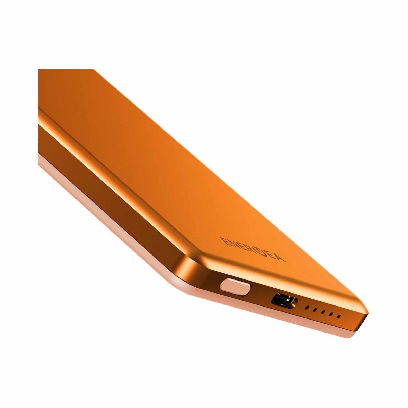 ENERGEA Alupac Mini 3c, 5000mah Mini Aluminium Magsafe Compatible Powerbank - Orange AP-MINI5K-ORG-3C-image 3
