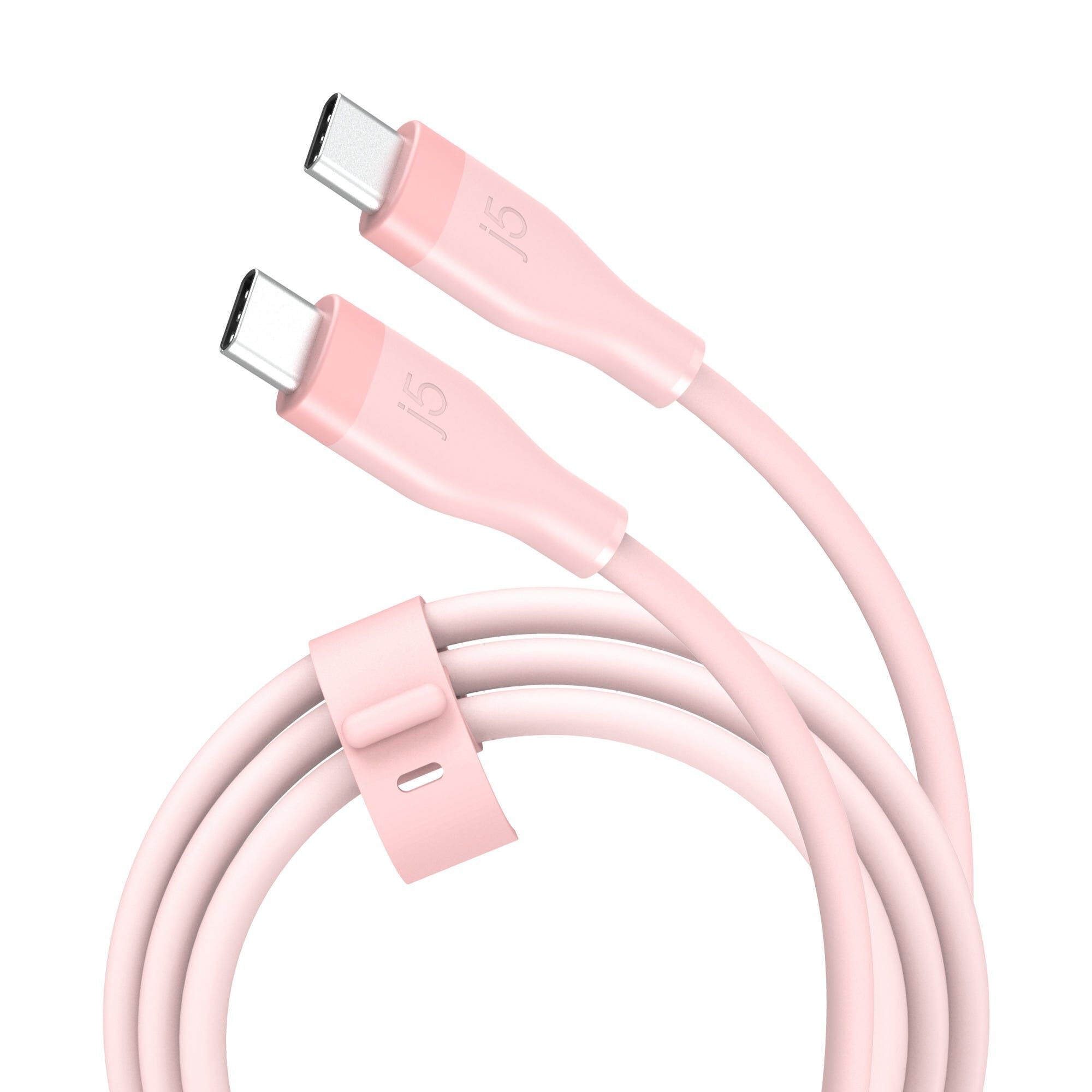 J5CREATE Usb-c 60w Liquid Silicone Fast Charging Cable (misty Rose) JUCX17R-image 1