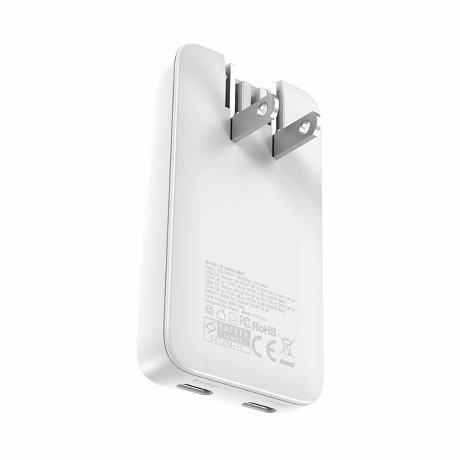 MAZER Prestigegan Pd65w 2c With Travel Plugs - White M-G65SLIM2C-WH-image 9