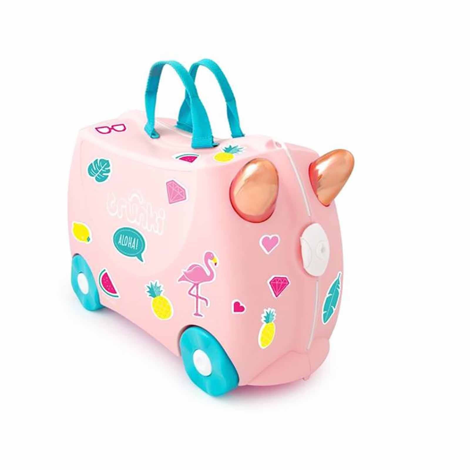 TRUNKI Ride On Luggage - Flossi Flamingo TR0353-GB01