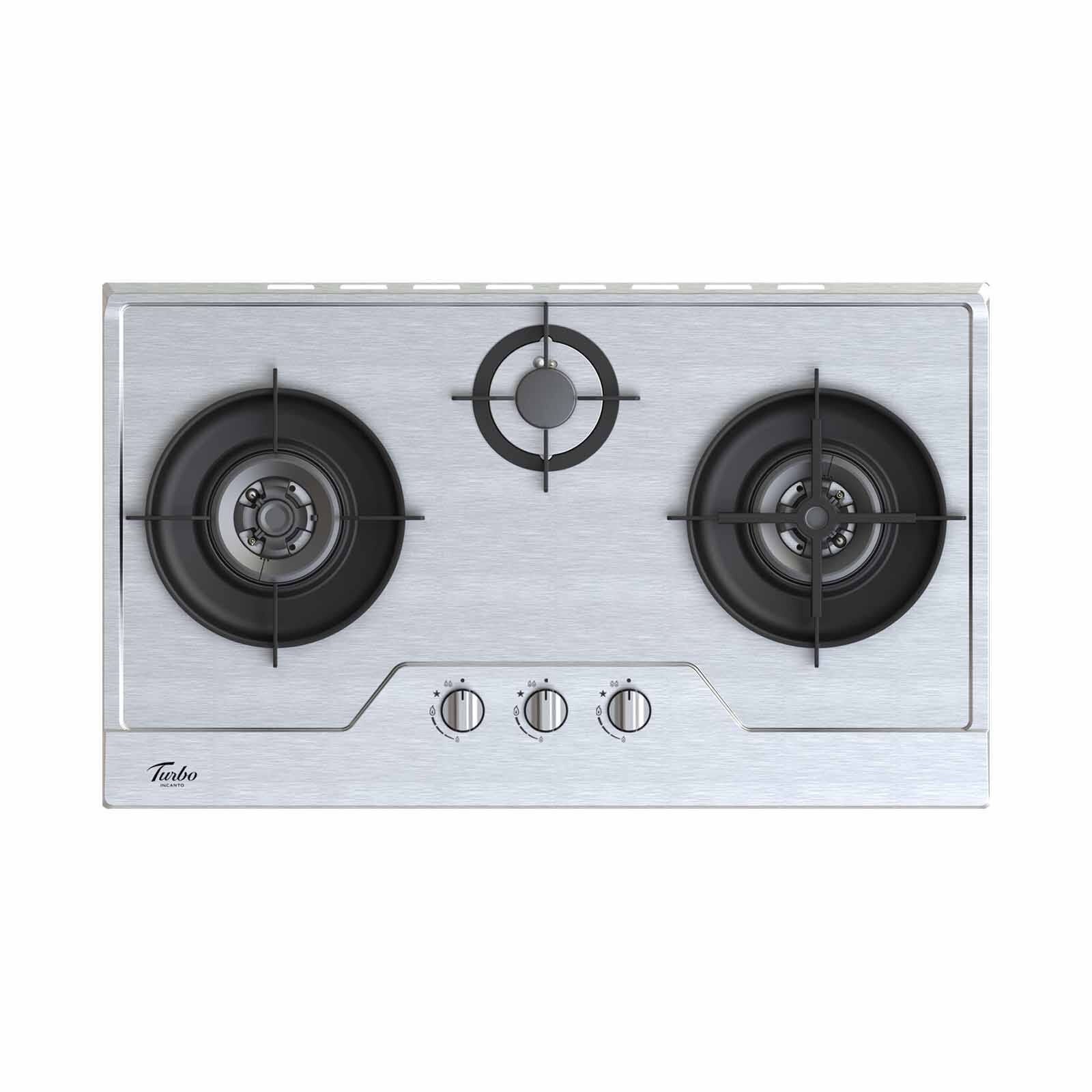 TURBO Built-in 3 Burner Stainless Steel Hob (86cm) (exclude Installation) TC333SS