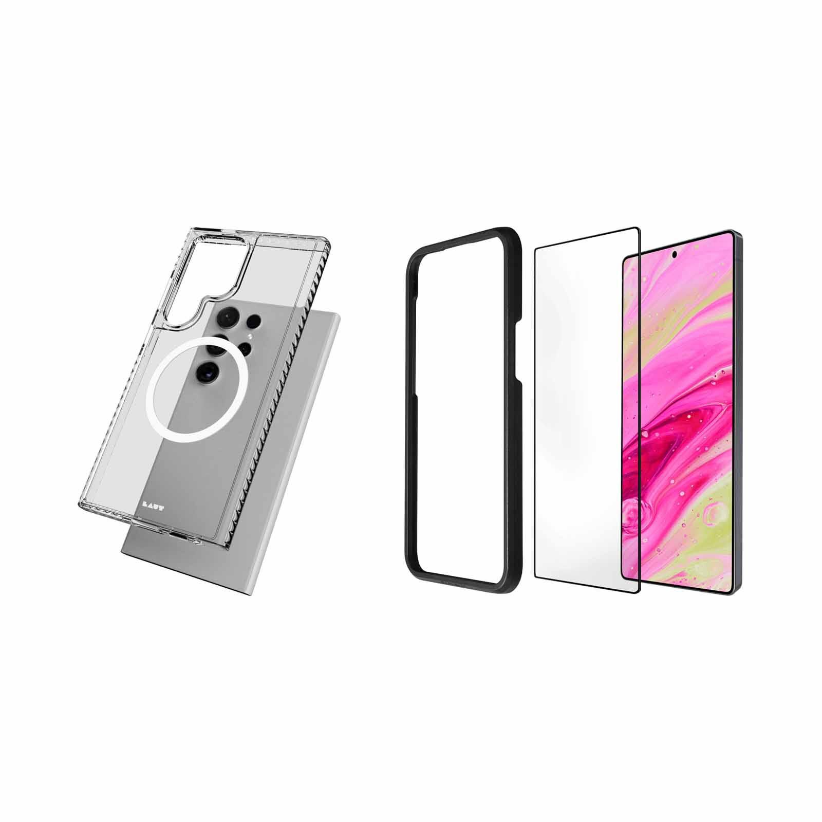 LAUT Bundle - Huex Crystal Case / Prime Gls Edge For S25 Ultra L_S25L_HXC_BUN-image 1