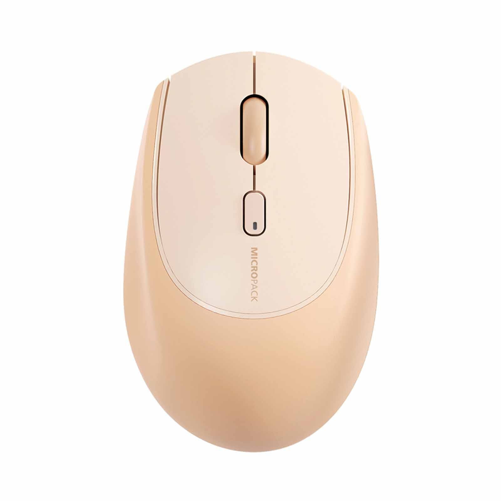 MICROPACK Lifestyle 2.4g + Bluetooth Wireless Mouse- Cream MS-201W-CR-image 1
