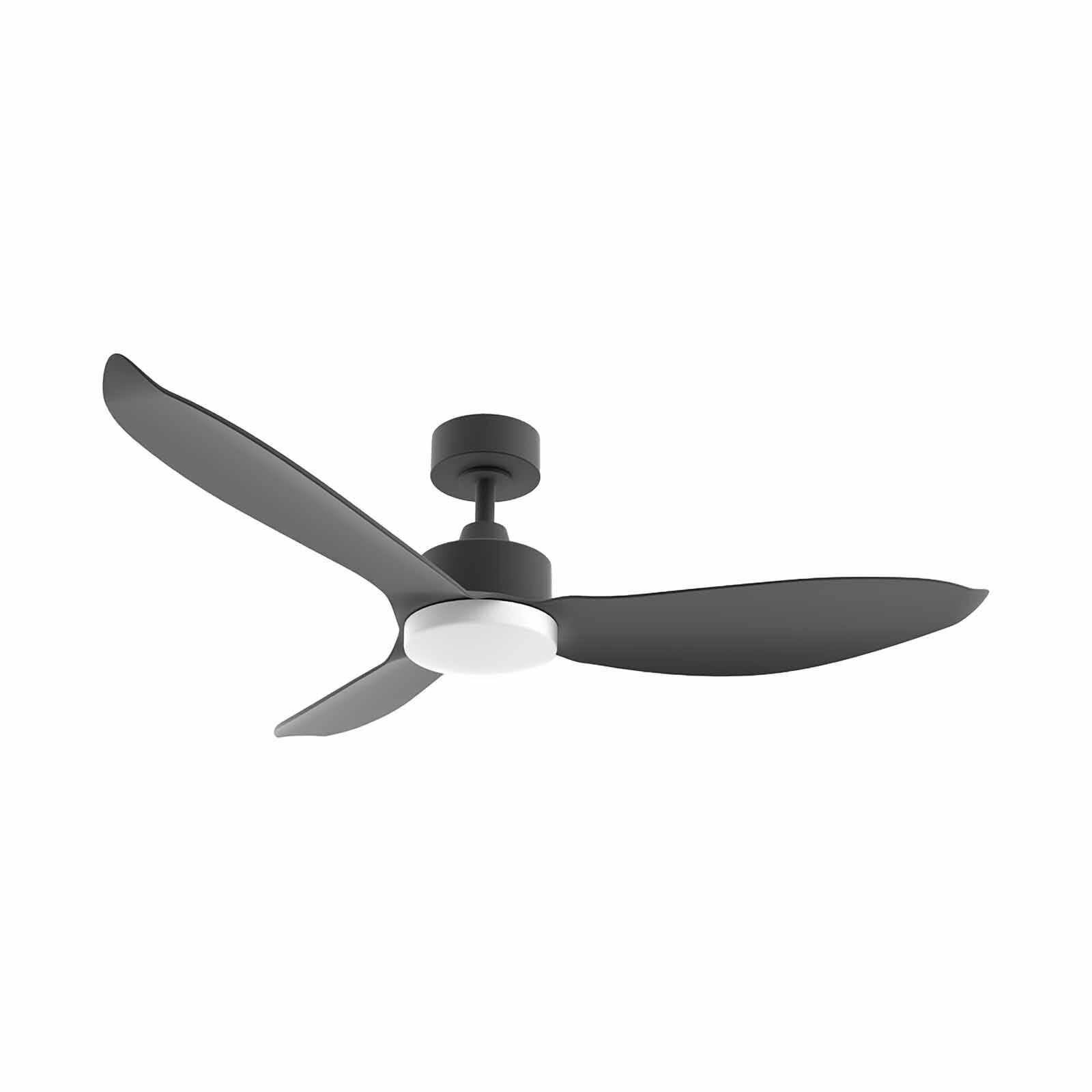 EUROPACE 52 In Dc Motor Ceiling Fan (down Rod) With Light - Black ECF52R - BLBL