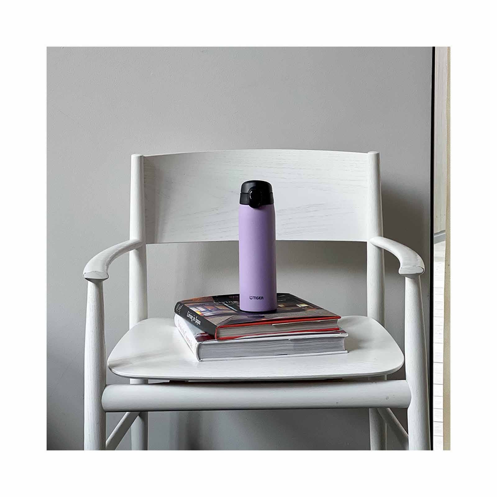 TIGER 0.5lt Push-button Lid Stainless Steel Bottle (lilac) MCT-K050 (VT)-image 3
