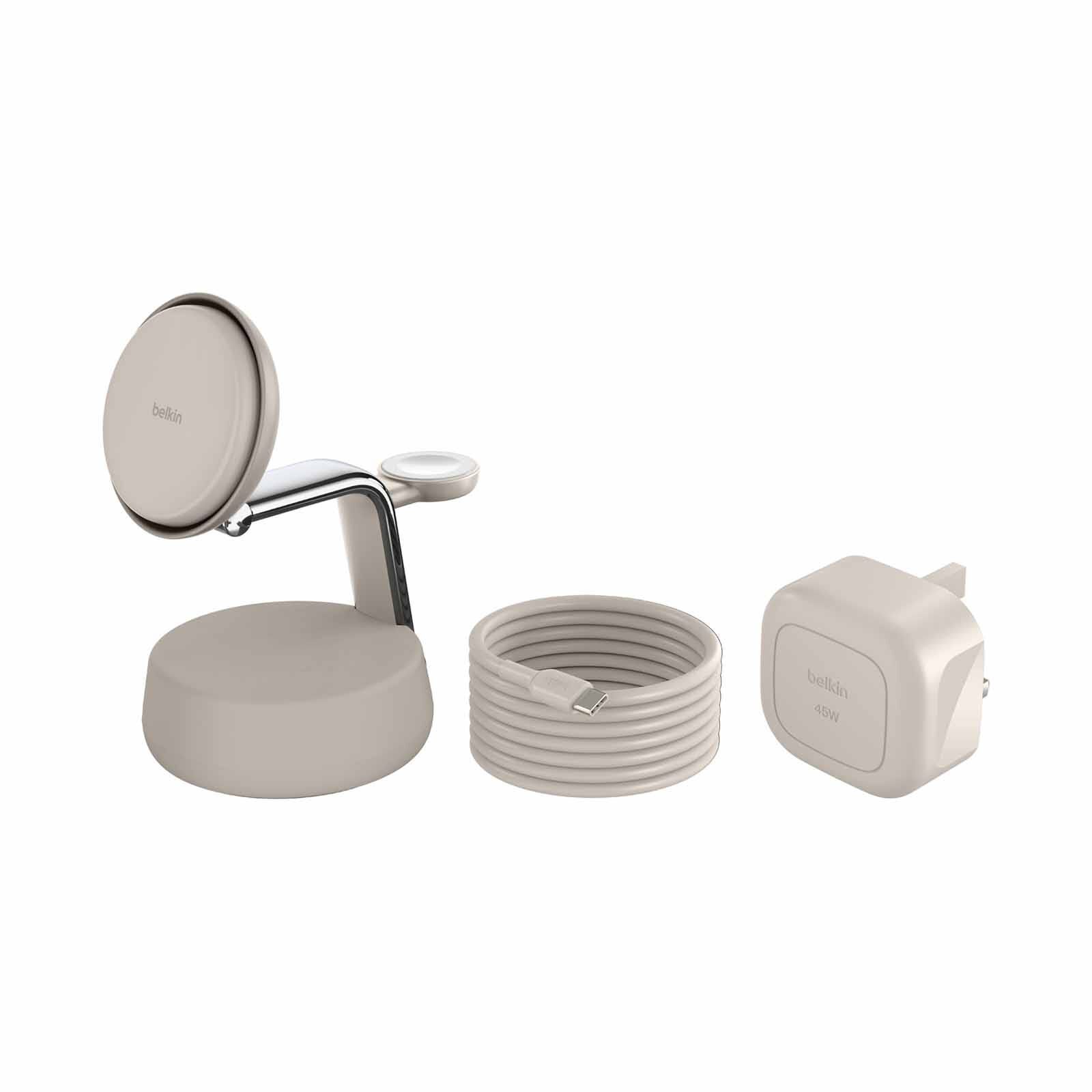 BELKIN Qi2.2 25watt Wireless 3 In 1 Stand Sand WIZ040MYSD-image 4