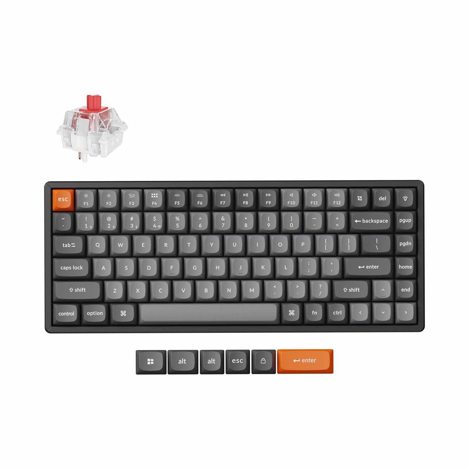 KEYCHRON Keychron K2 Max 75% 81 Key, Rgb Backlight, Hot-swap Keychron Super Red KYCN-K2M-J1-image 1