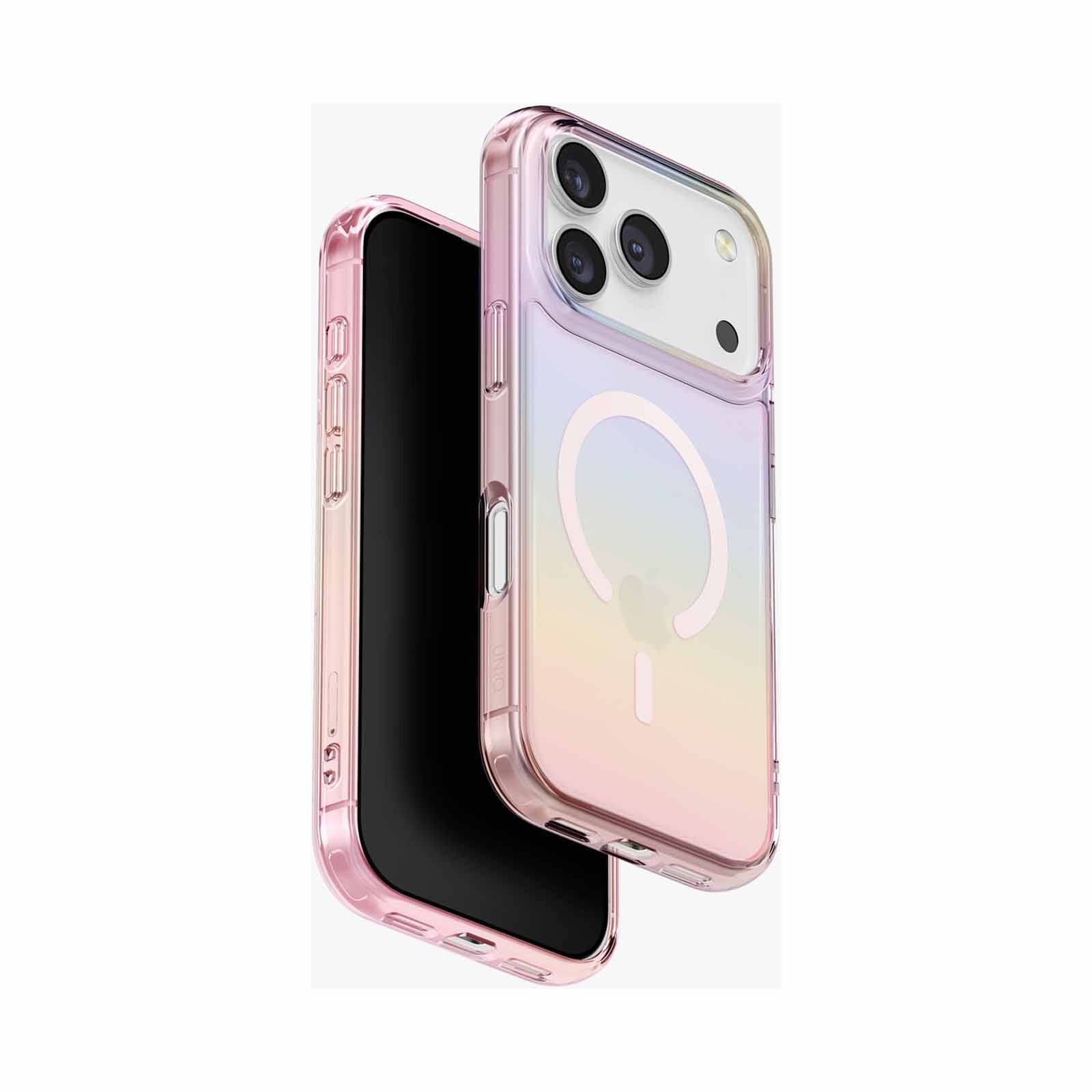 UNIQ Hybrid Iphone 17 Pro (2025) 6.3 Magclick Charging Iridescia - Pink Prism UNIQ-IP6.3P(2025)-IRDMPPRS-image 2