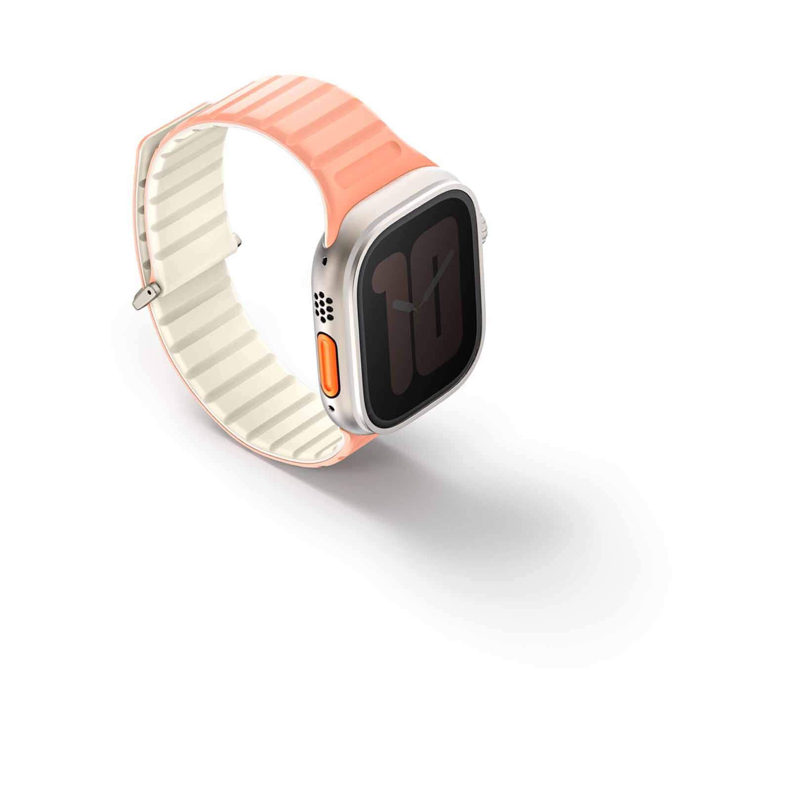 UNIQ Revix Evo Reversible Magnetic Apple Watch Strap 49/45/44/42mm - Crepe (crepe Pink/ivory) UNIQ-49MM-REVECPNKIVY-image 1