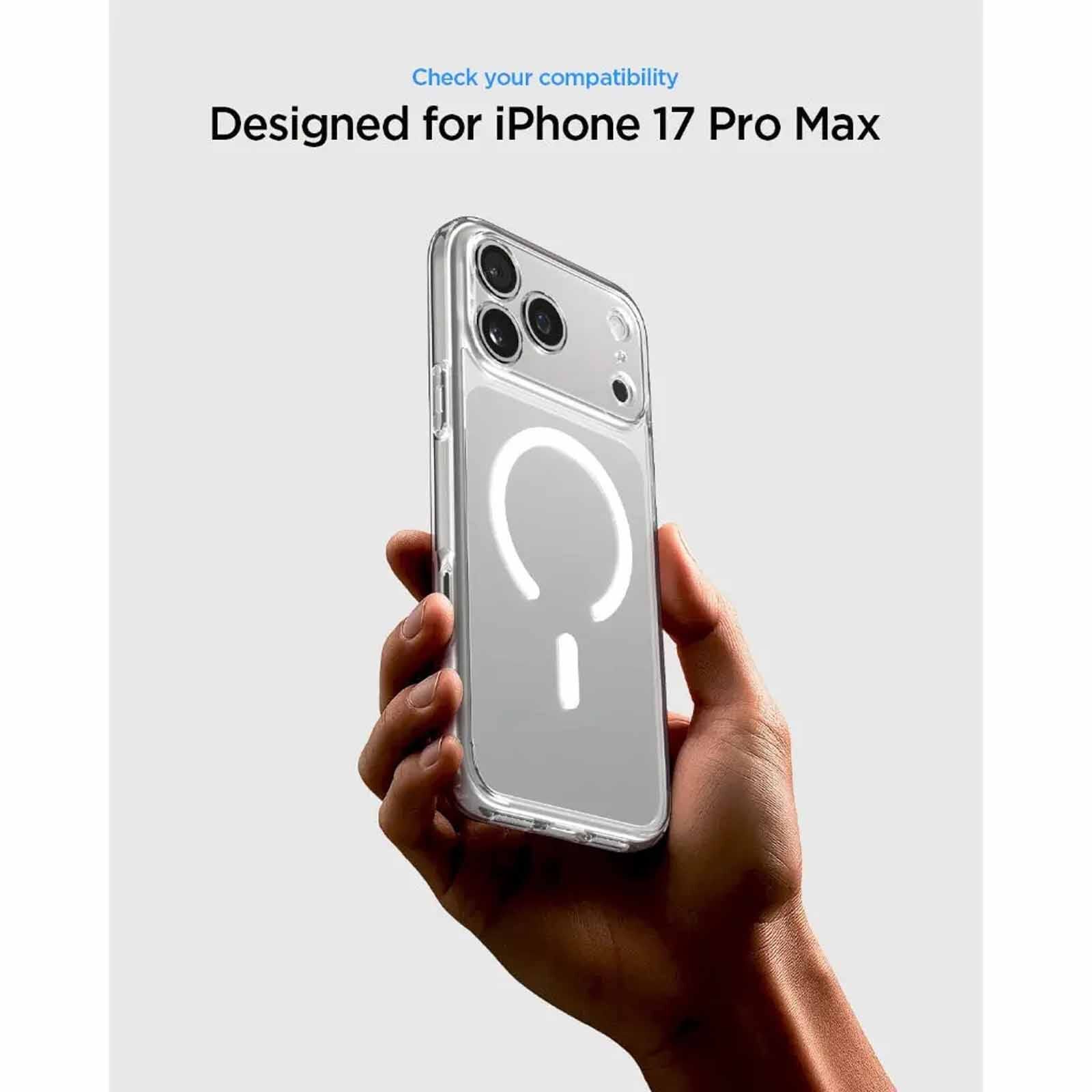 SPIGEN Iphone 17 Pro Max Ultra Hybrid Magfit Clear White ACS10282-image 4