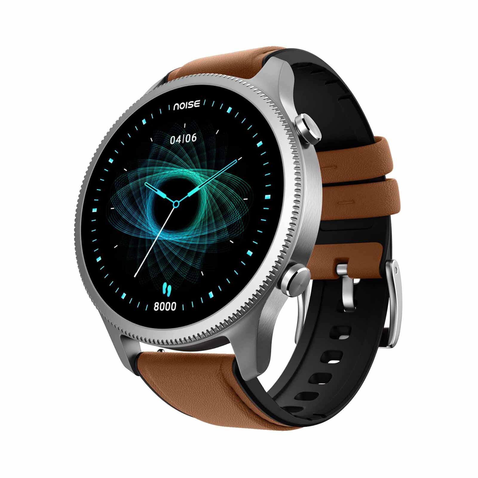 NOISE Noisefit Halo Smartwatch - Vintage Brown WRB-SW-HALO-LTHR-BRN_SLVR-image 3