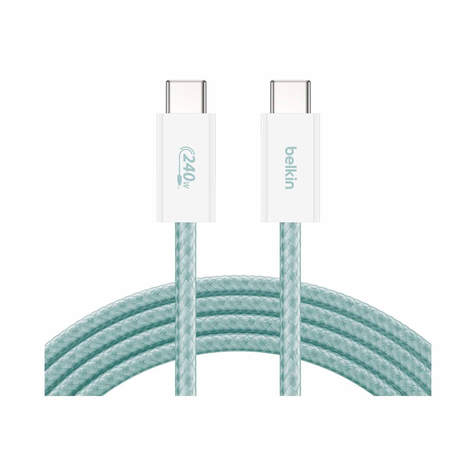 BELKIN 240watt Usb-c To C Cable 1.5m 2pack Grn CAB019QC05GR2PK-image 1